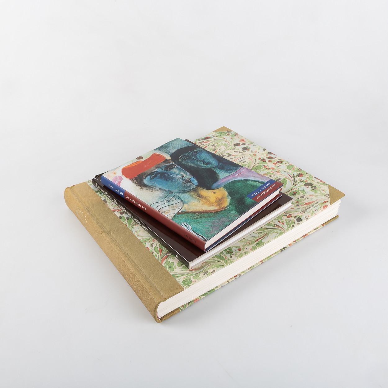 BÖCKER, 3 stycken, "Titta-Jag ser", Madeleine Pyk, samt Lennart Sand, bl a "Skisser efter naturen och på sten".