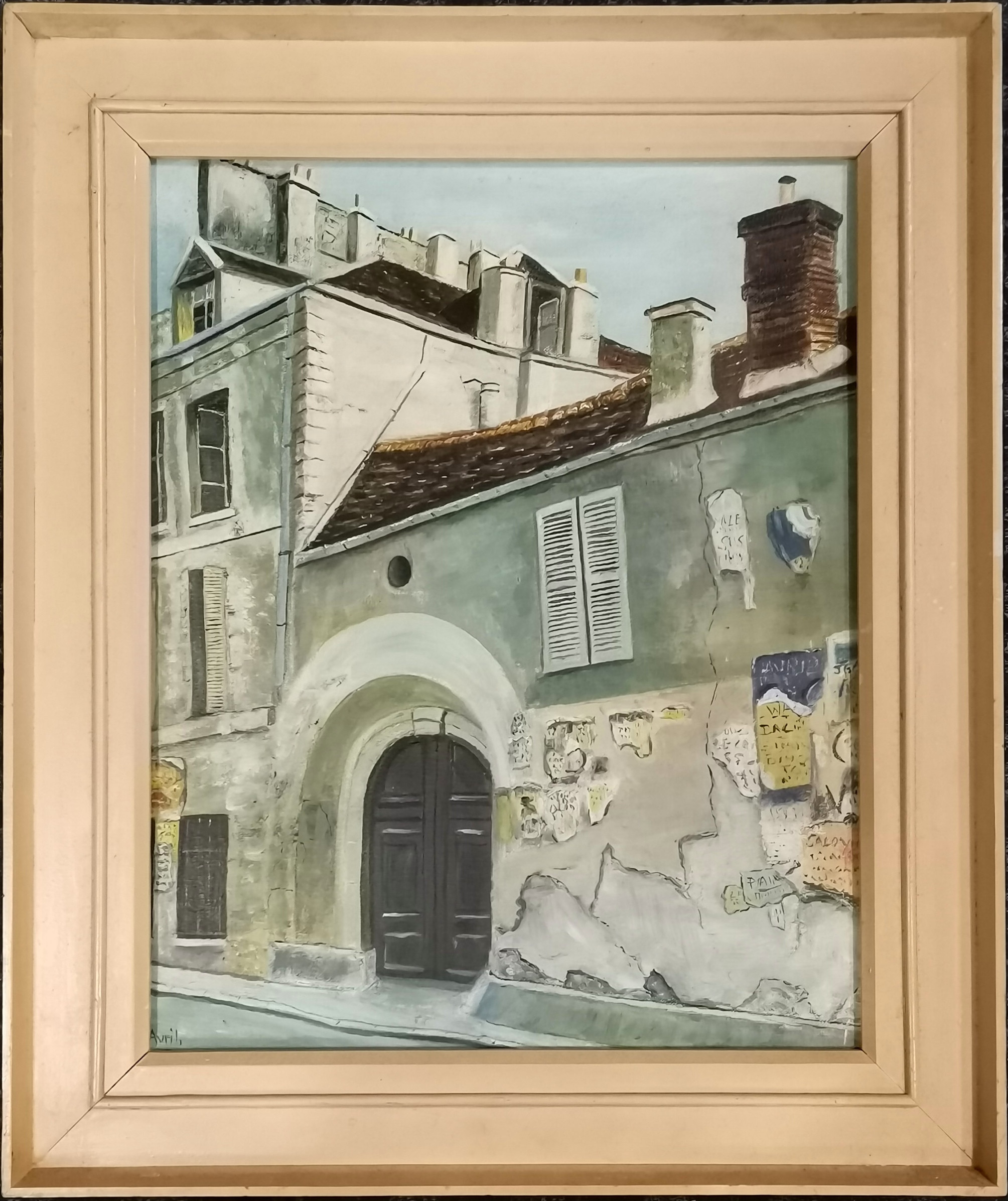 *AVRIL SIGNED PAINTING OF A FRENCH STREET.