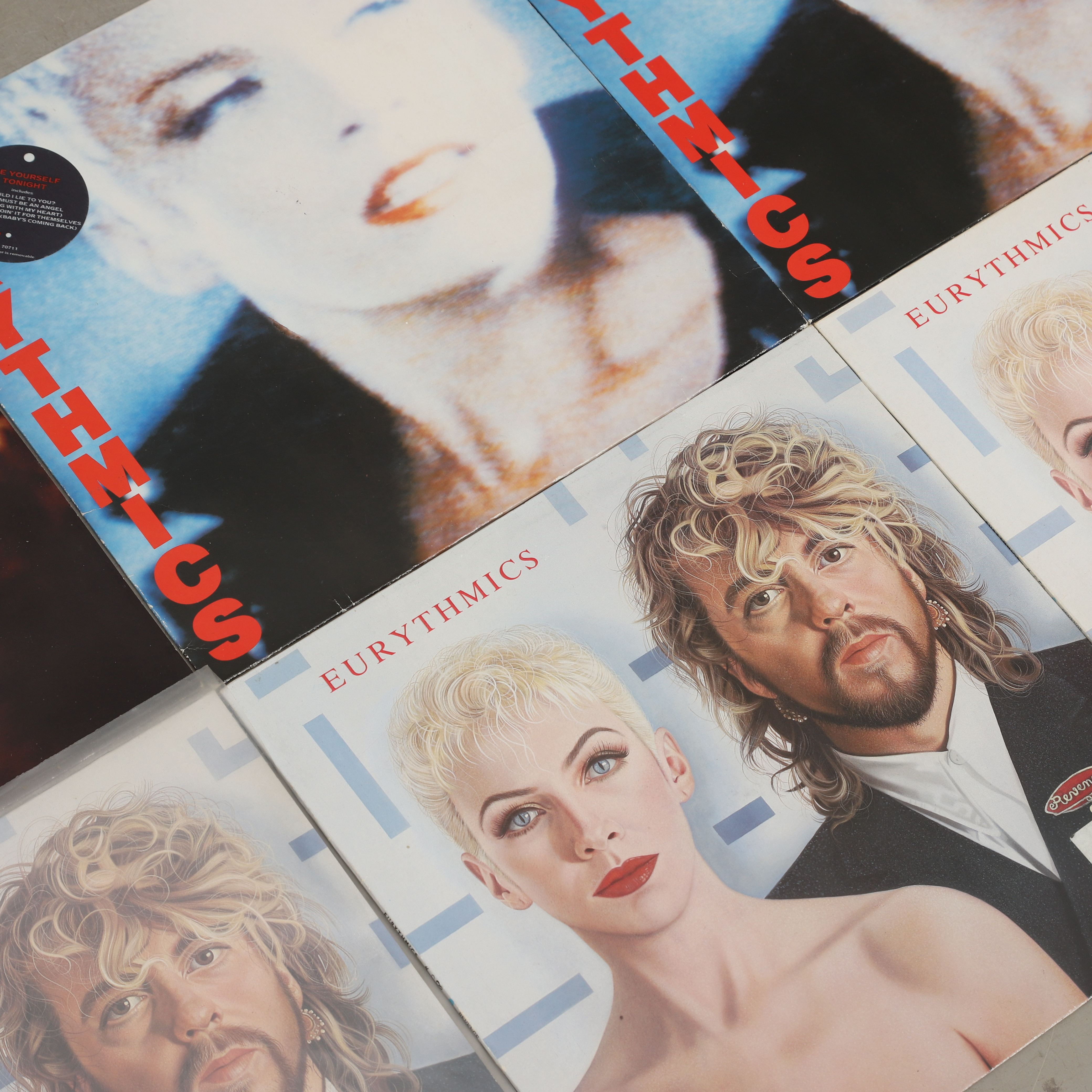 VINYLSKIVOR, 6 st, Eurythmics/Annie Lennox, b.la. "Be yourself tonight"/"Diva".
