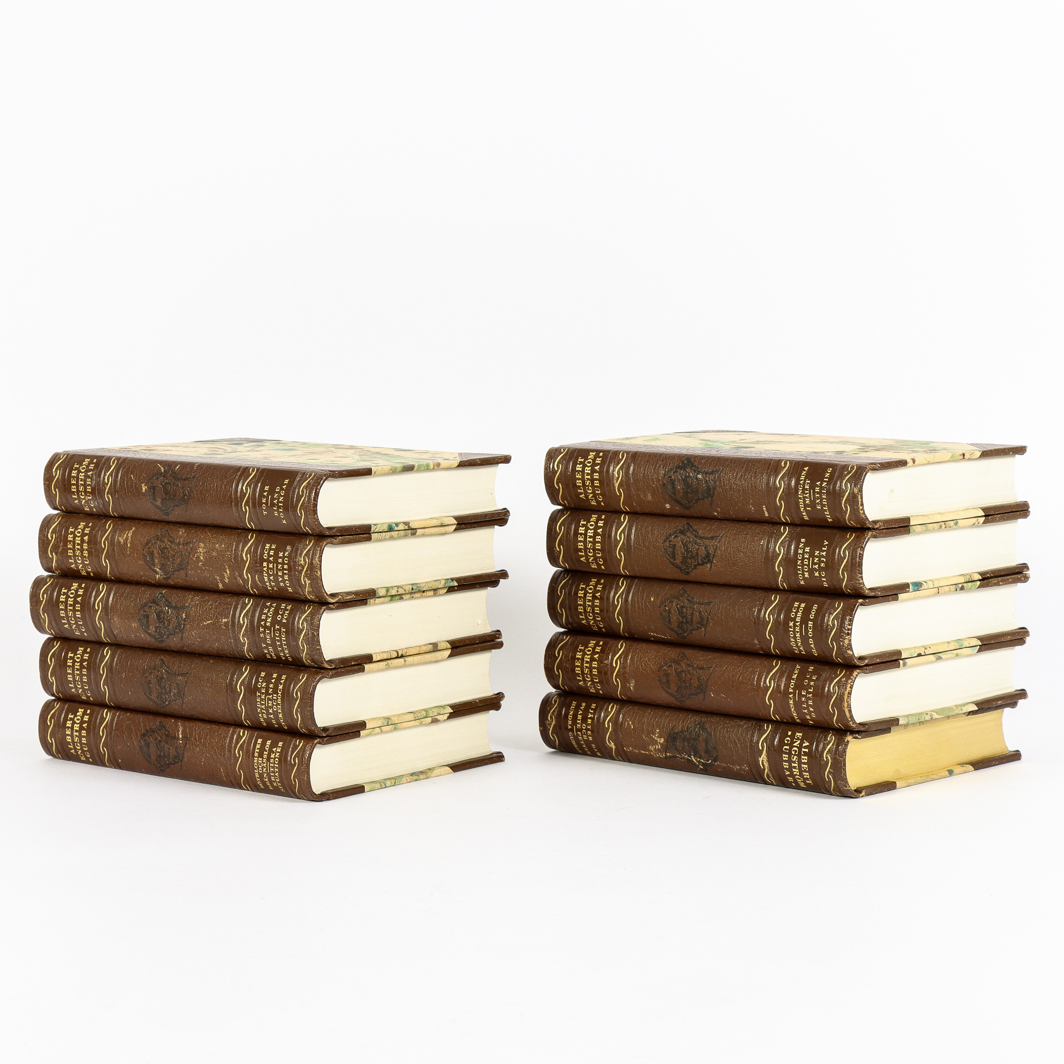 BÖCKER Albert Engström, 10 halvfranska band.