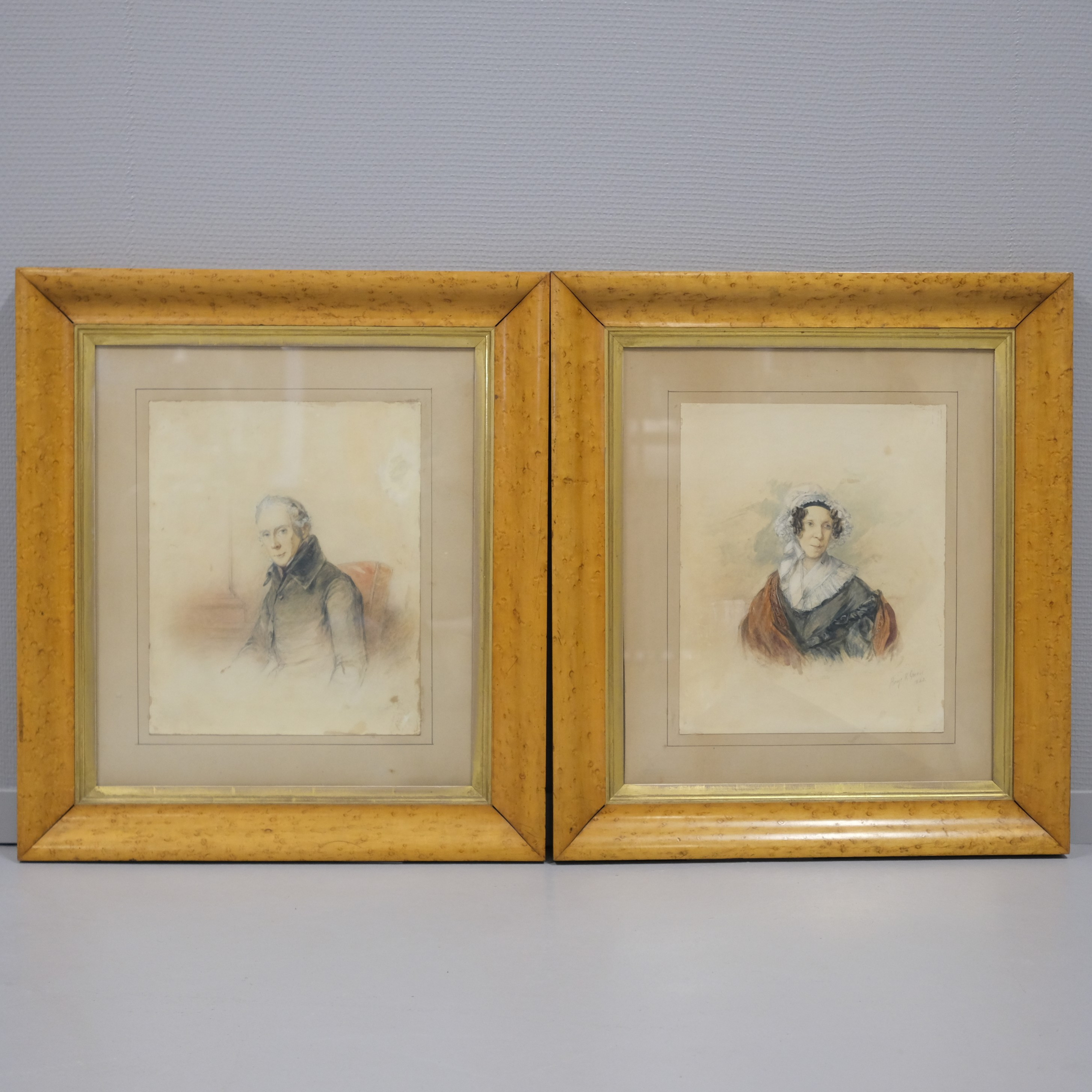 BENJAMIN RICHARD GREEN. AKVARELLER, ETT PAR, 1800-TALET.