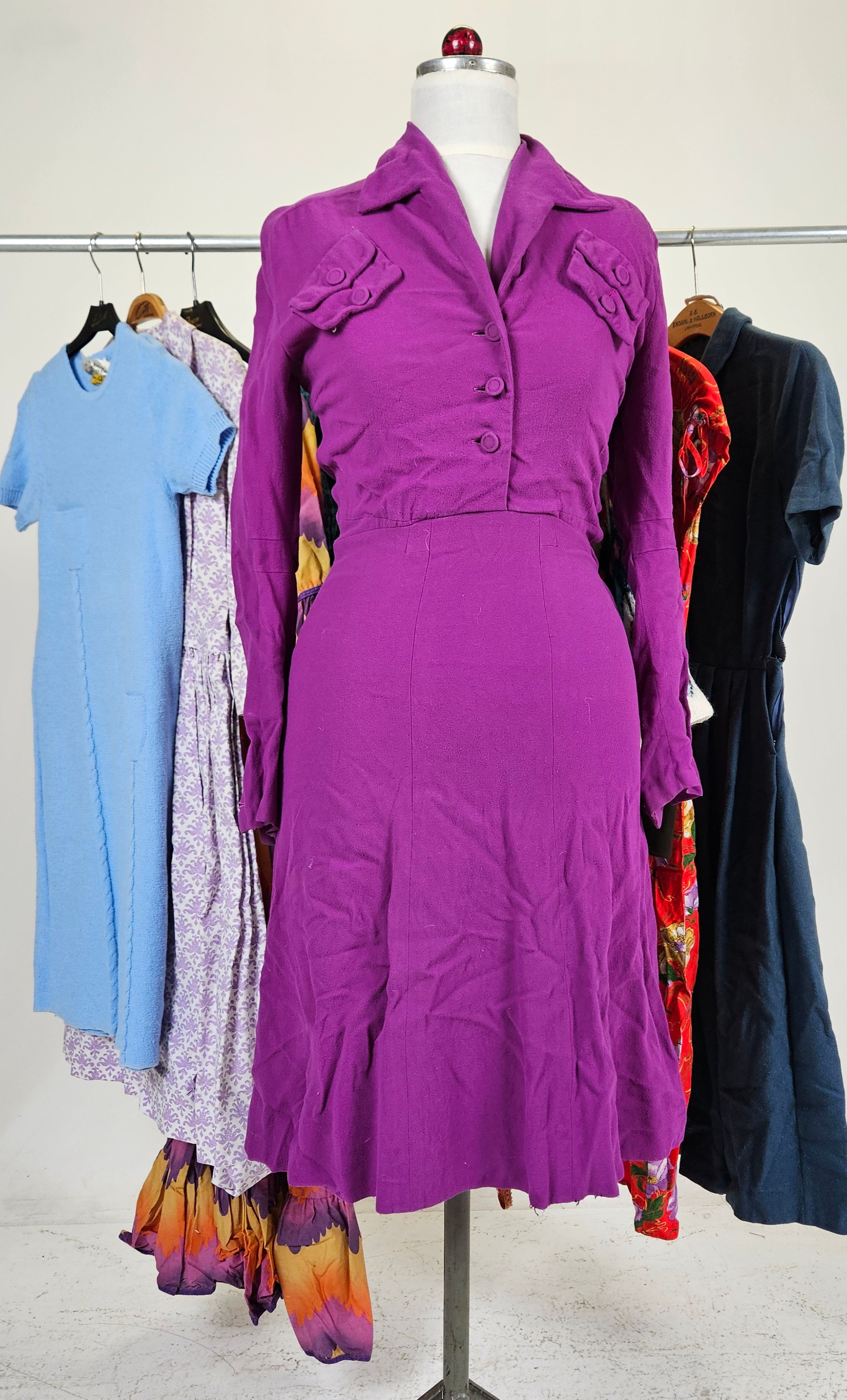 KLÄDER, 10 delar, vintage, 1900-tal.