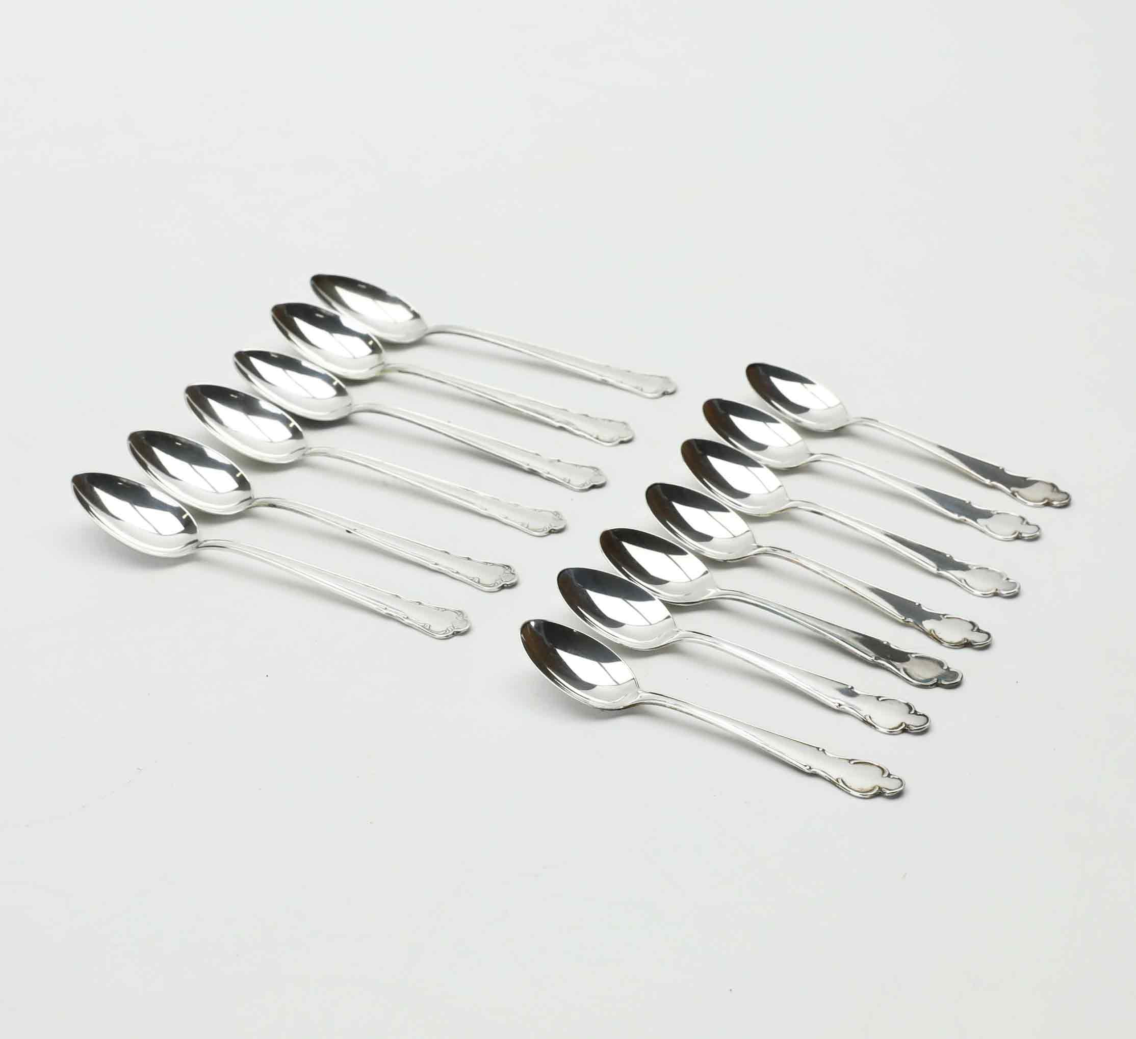 KAFFESKEDAR, silver, 13 st, Chippendale och Disa, GAB och MGAB, 1900-tal.