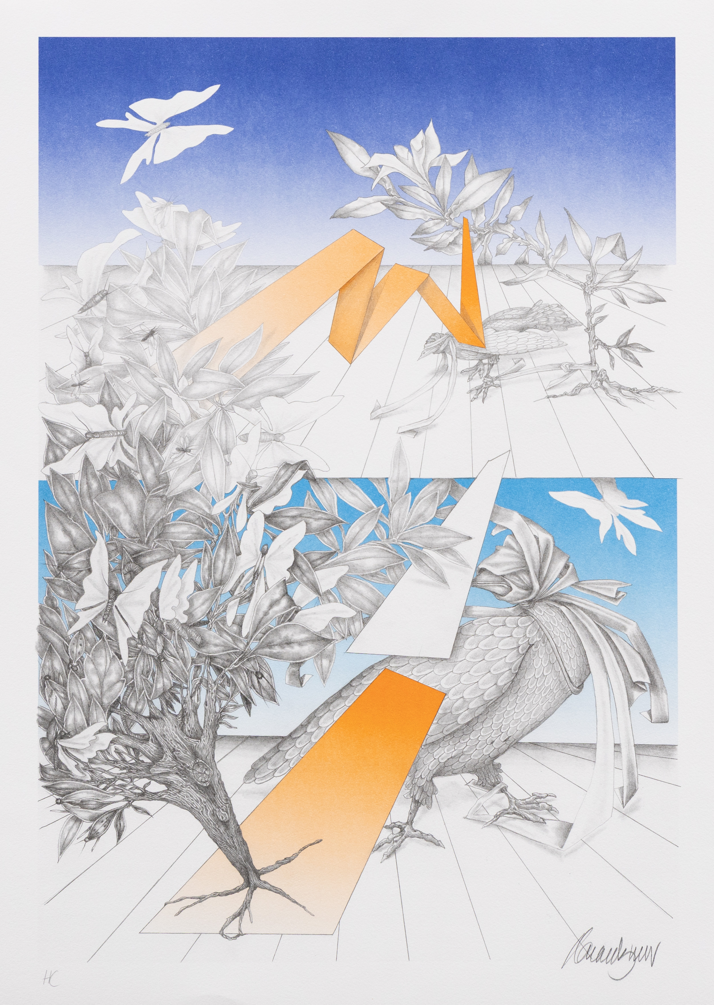 RONALD BURNS (USA, 1942-2024). Komposition, serigrafi nr HC, signerad.