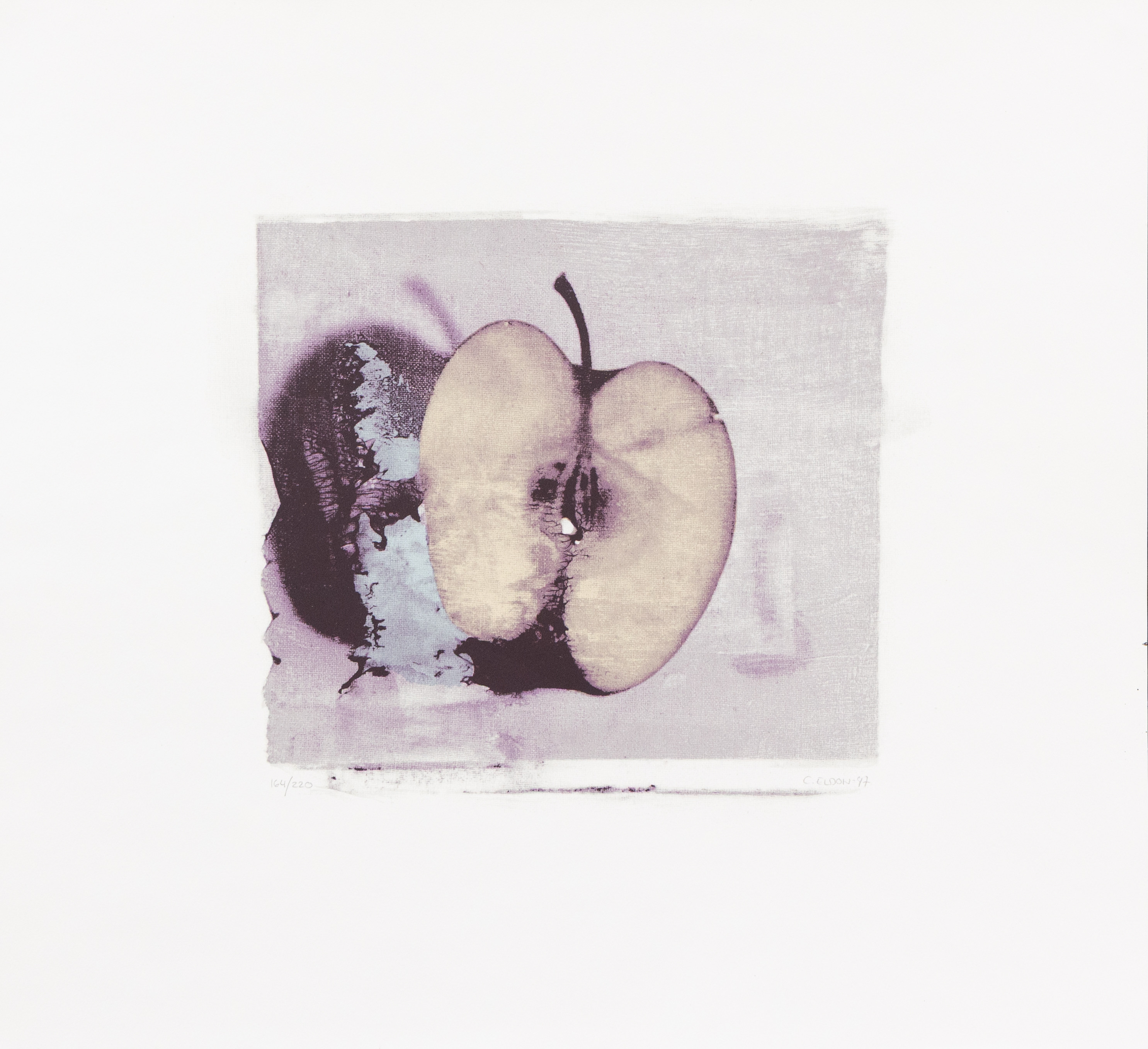 CHRISTINA ELDON (ENGLAND/SVERIGE, FÖDD 1961). Äpple. serigrafi nr 164/220, signerad och daterad -97.