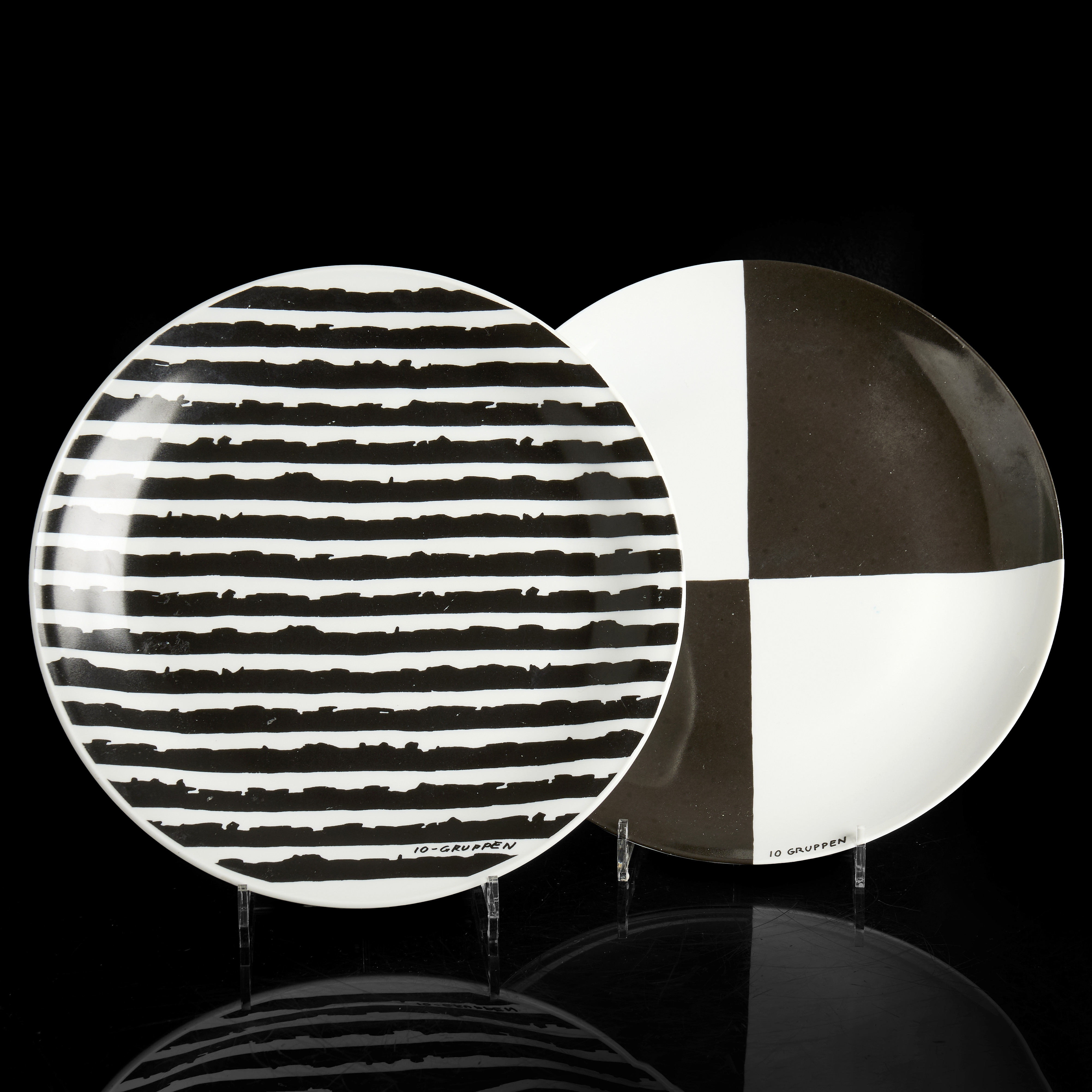 10 GRUPPEN, 9 st tallrikar, märkta 10 gruppen, CM/Schönwald, Germany.