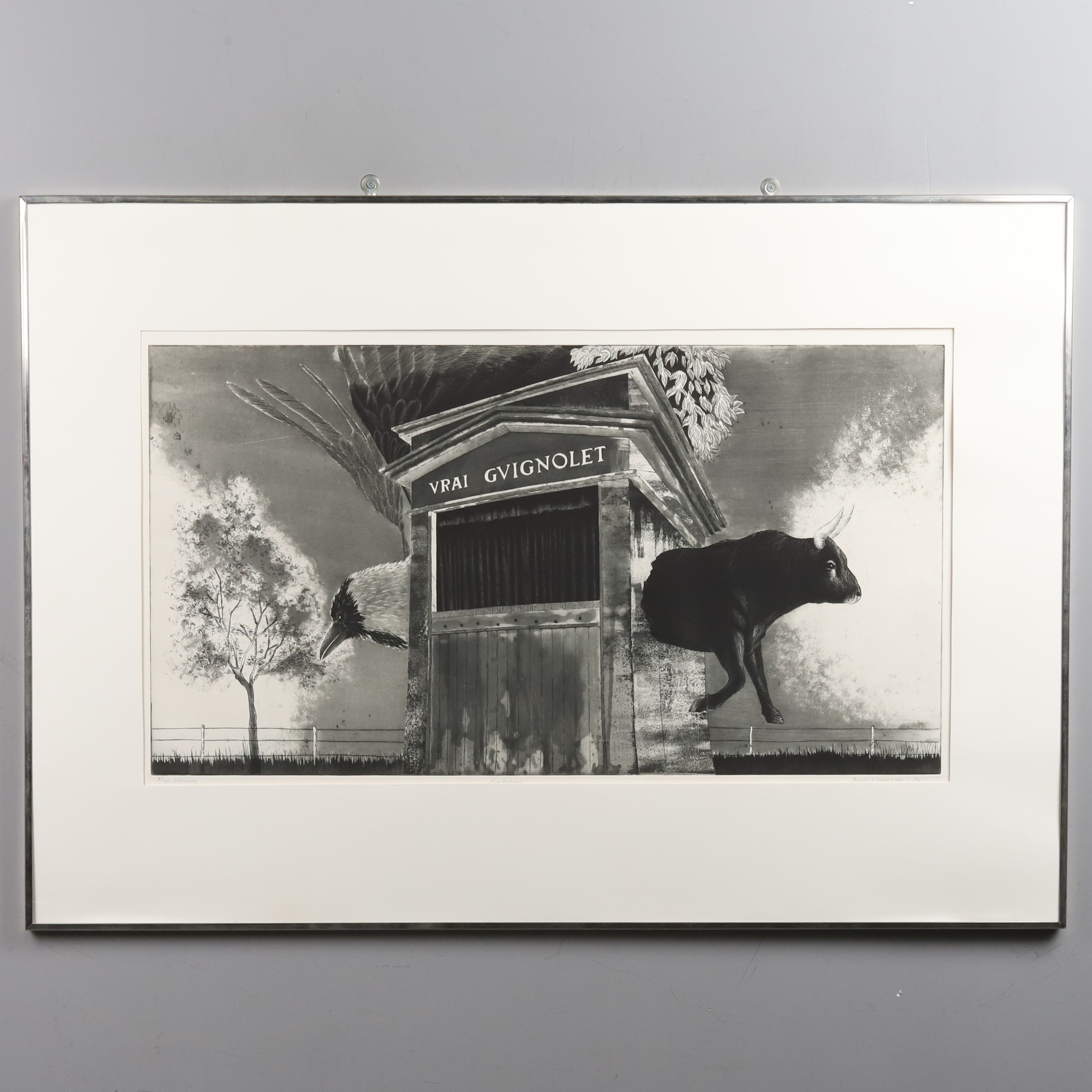 BERTIL MAURITZON. LITOGRAFI, ""Vrai Gvignolet", 7/40, 1986.