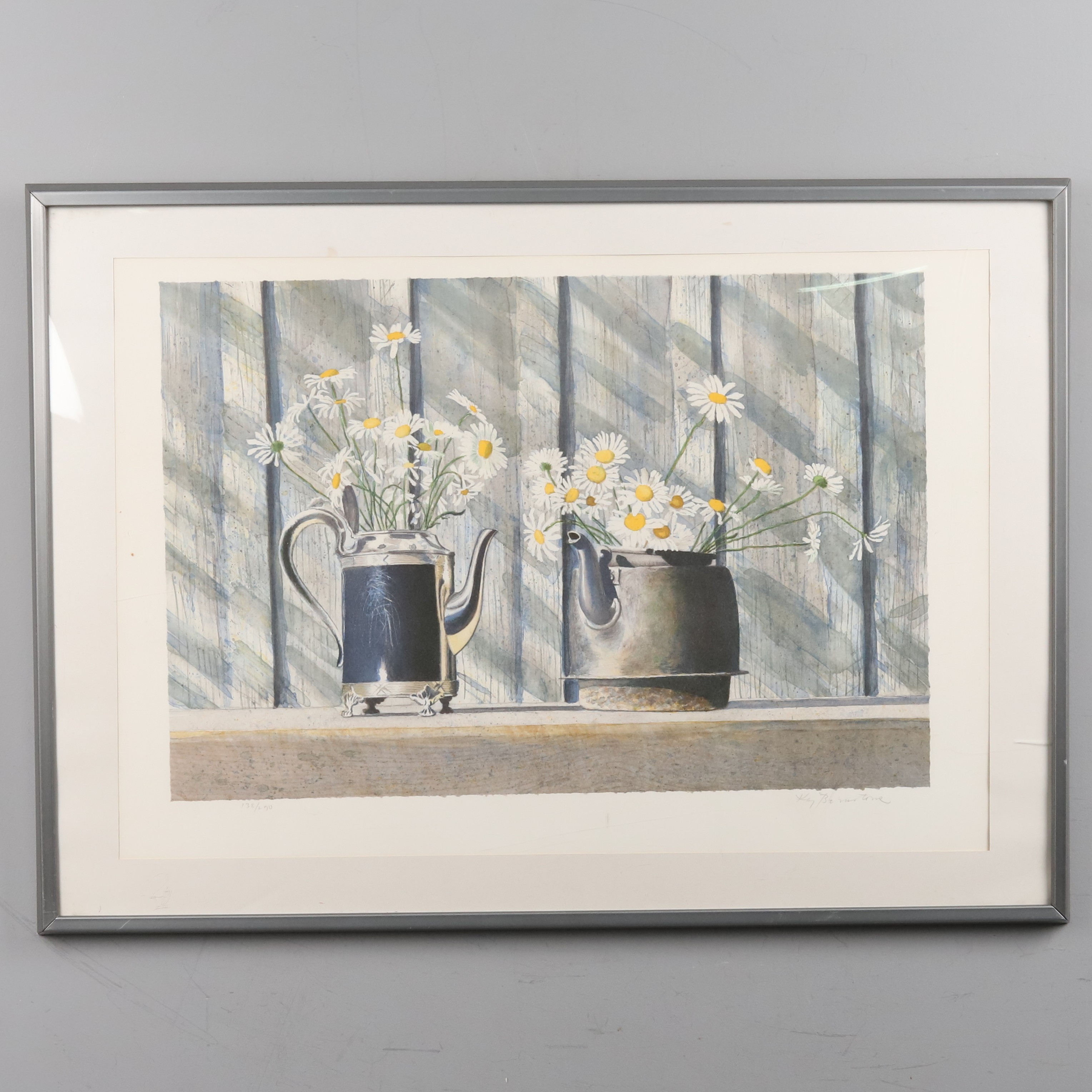 KAJ BERNSTONE. LITOGRAFI "Prästkragar i kannor", 138/290.