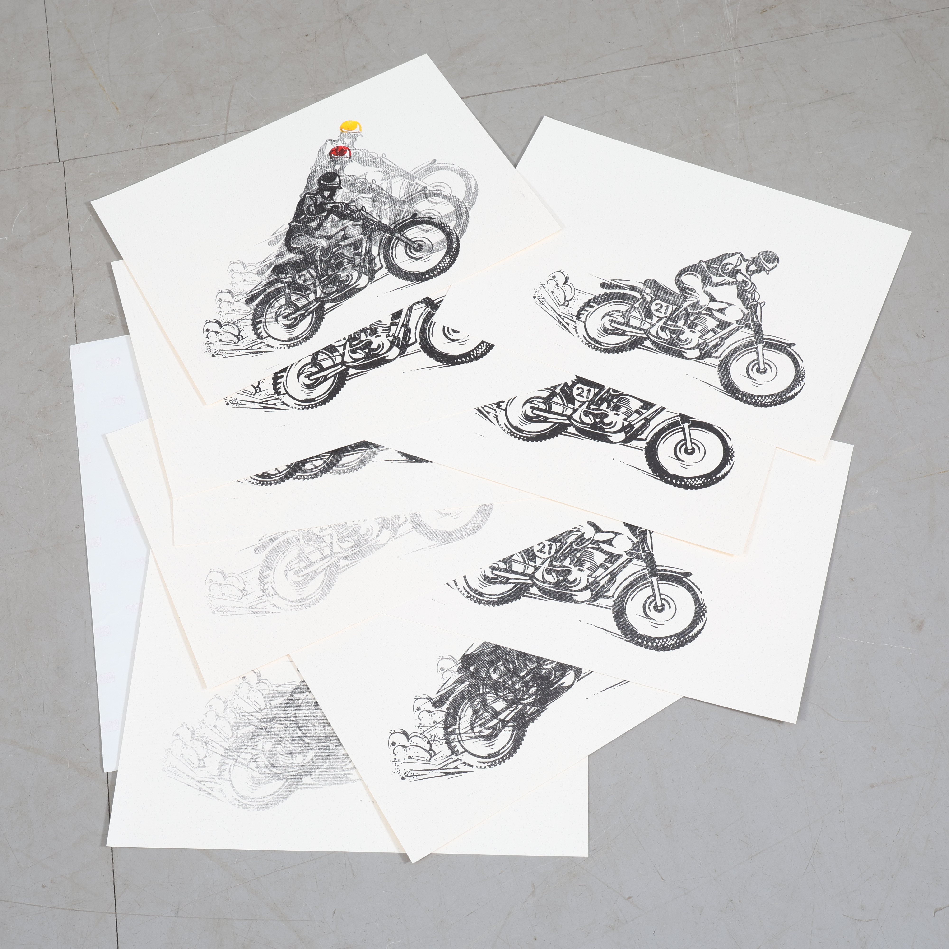 OKÄND KONSTNÄR. Grafiska blad, osignerade, provtryck, 9 stycken.