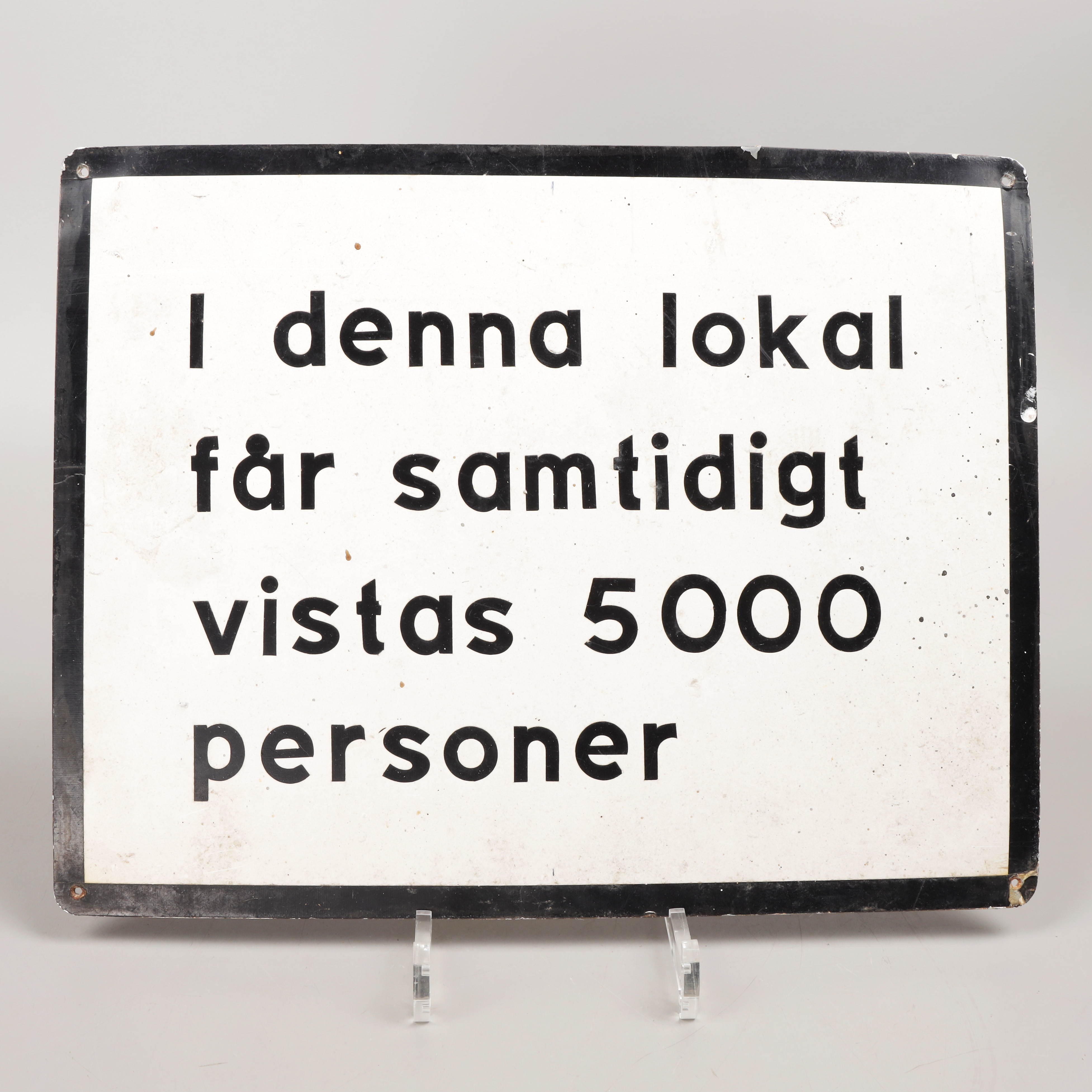 PLÅTSKYLT, från ishallen i Tingsryd, 1900-talets andra hälft.