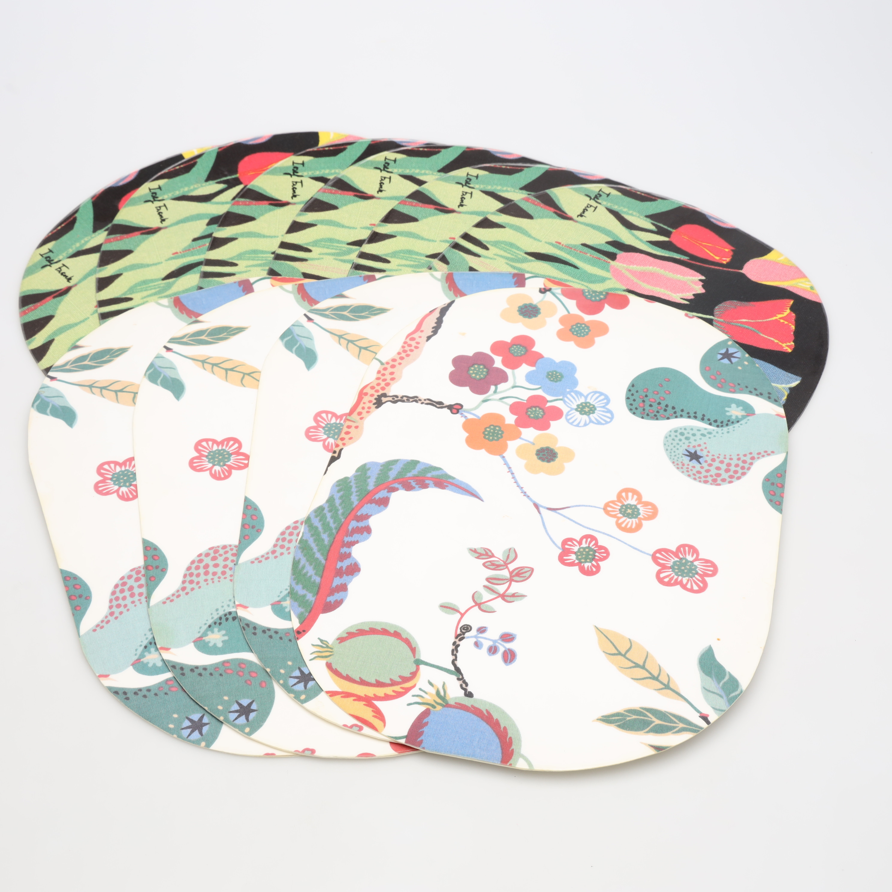 JOSEF FRANK. BORDSTABLETTER/BORDSUNDERLÄGG, 10 stycken, plast, Svenskt Tenn.