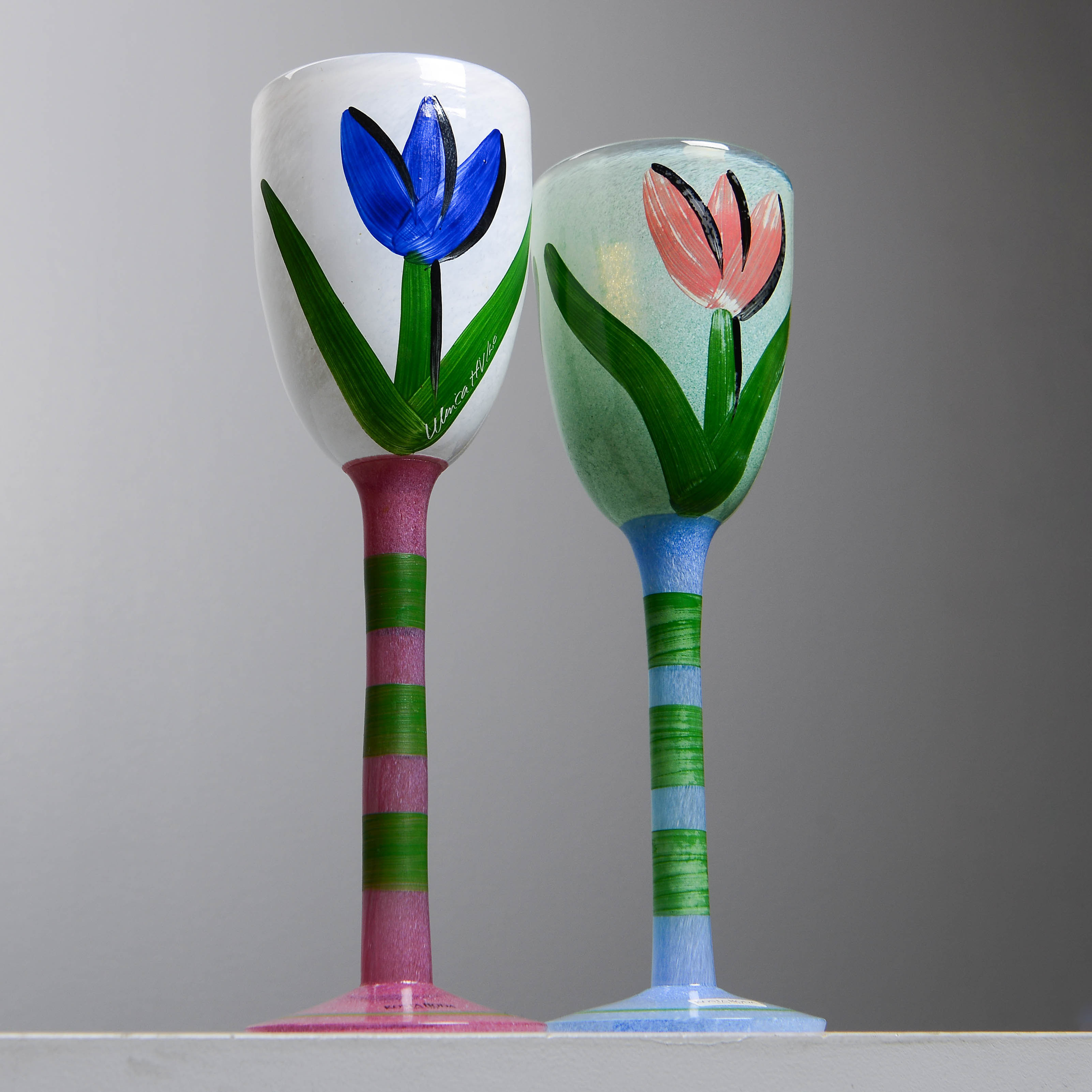 ULRICA HYDMAN-VALLIEN. "Tulipa", vinglas, 2 st, Kosta Boda.