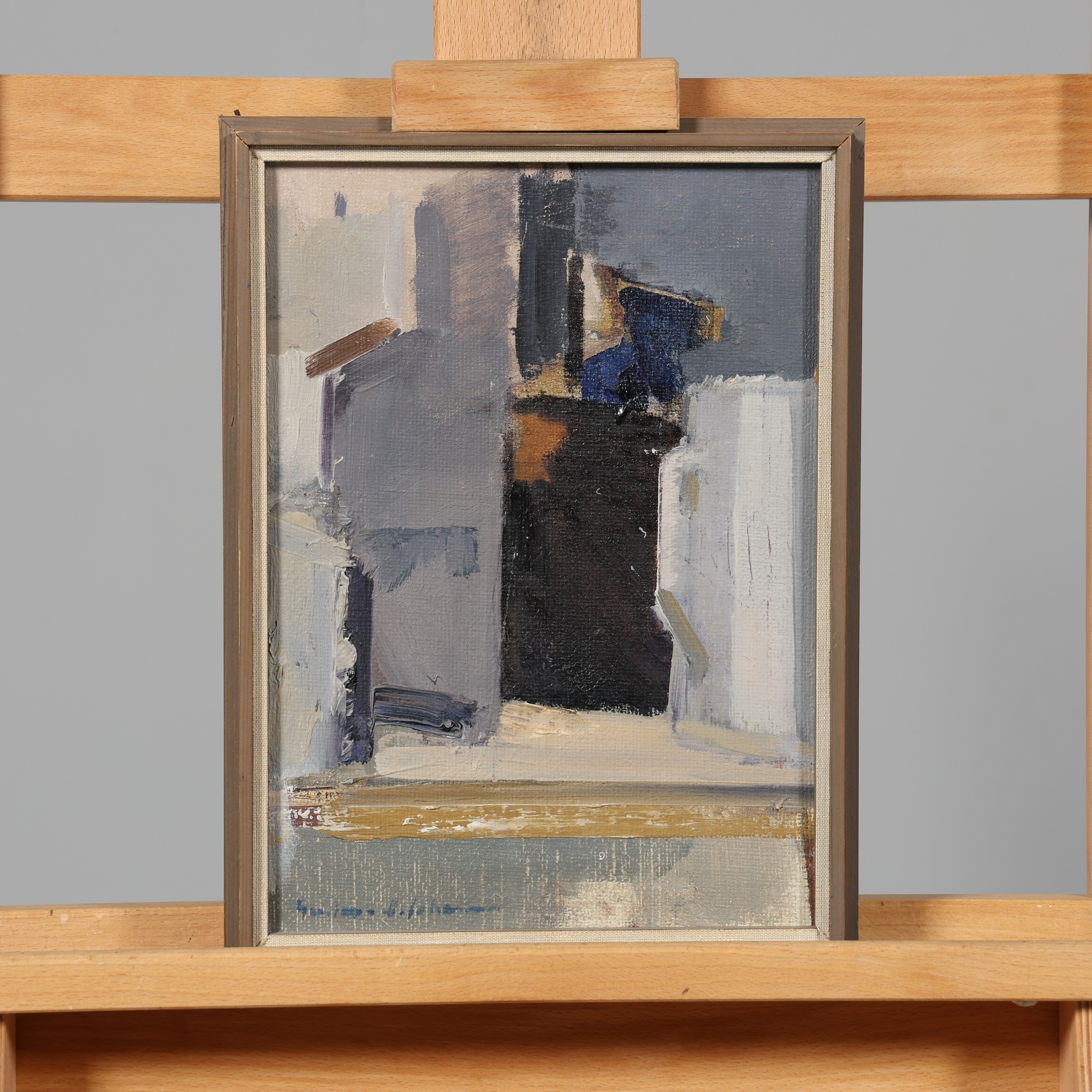 GUSTAV-ADOLF JOHANSSON. OLJA PÅ DUK, signerad.