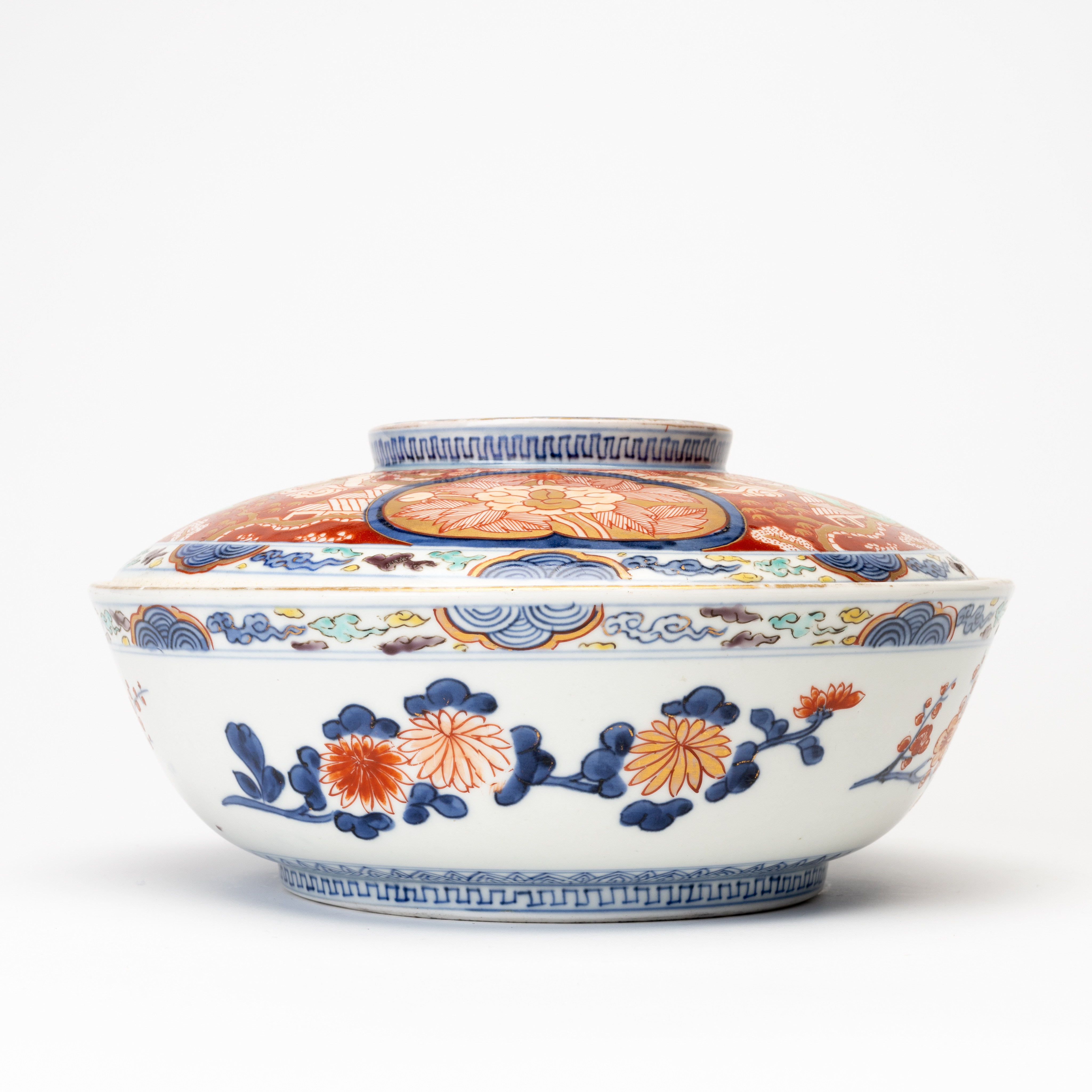 SKÅL med LOCK, porslin, Imari, Japan, Meiji (1868-1912).