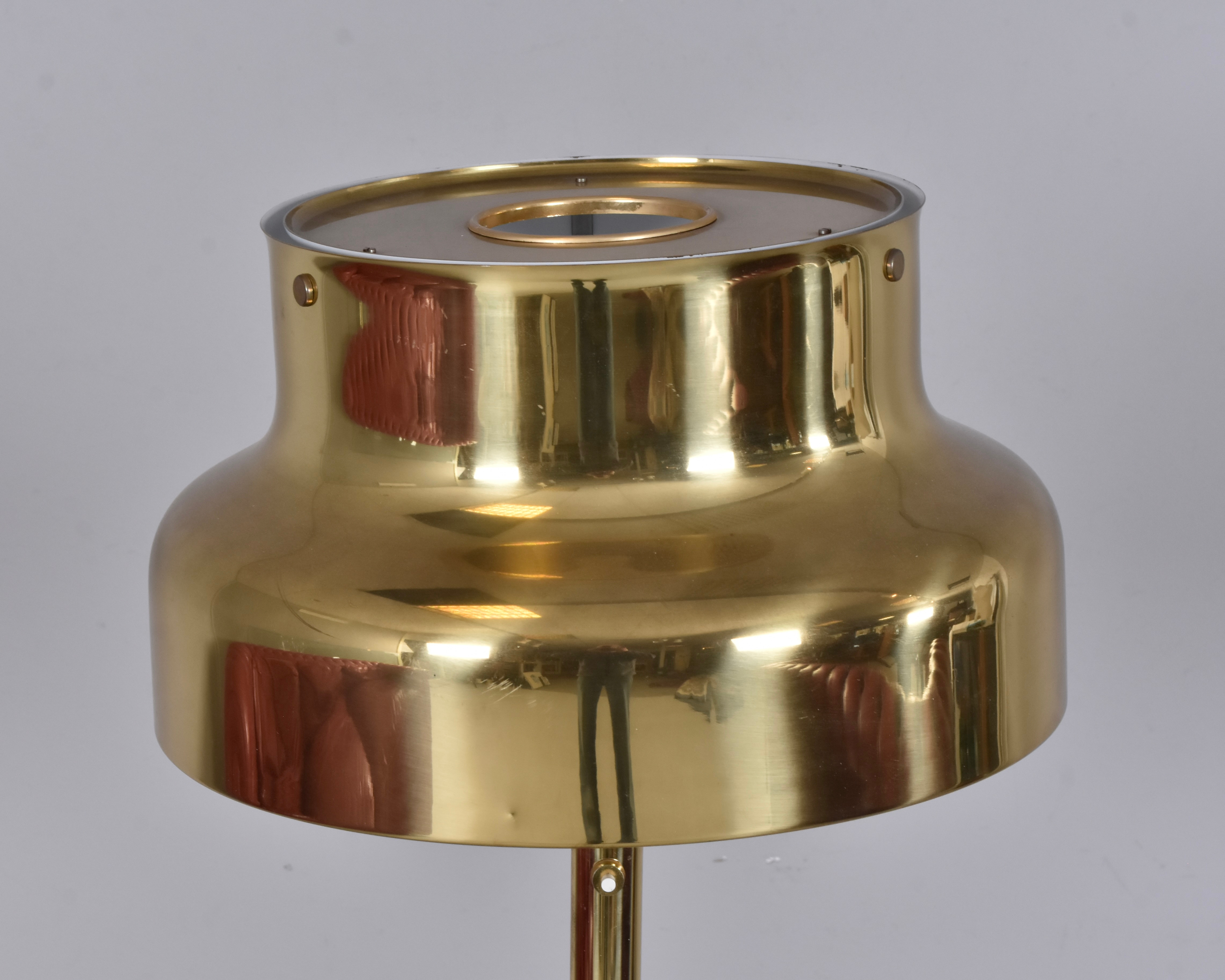 ANDERS PEHRSON. golvlampa, mässing, "Bumling", Ateljé Lyktan, Åhus.