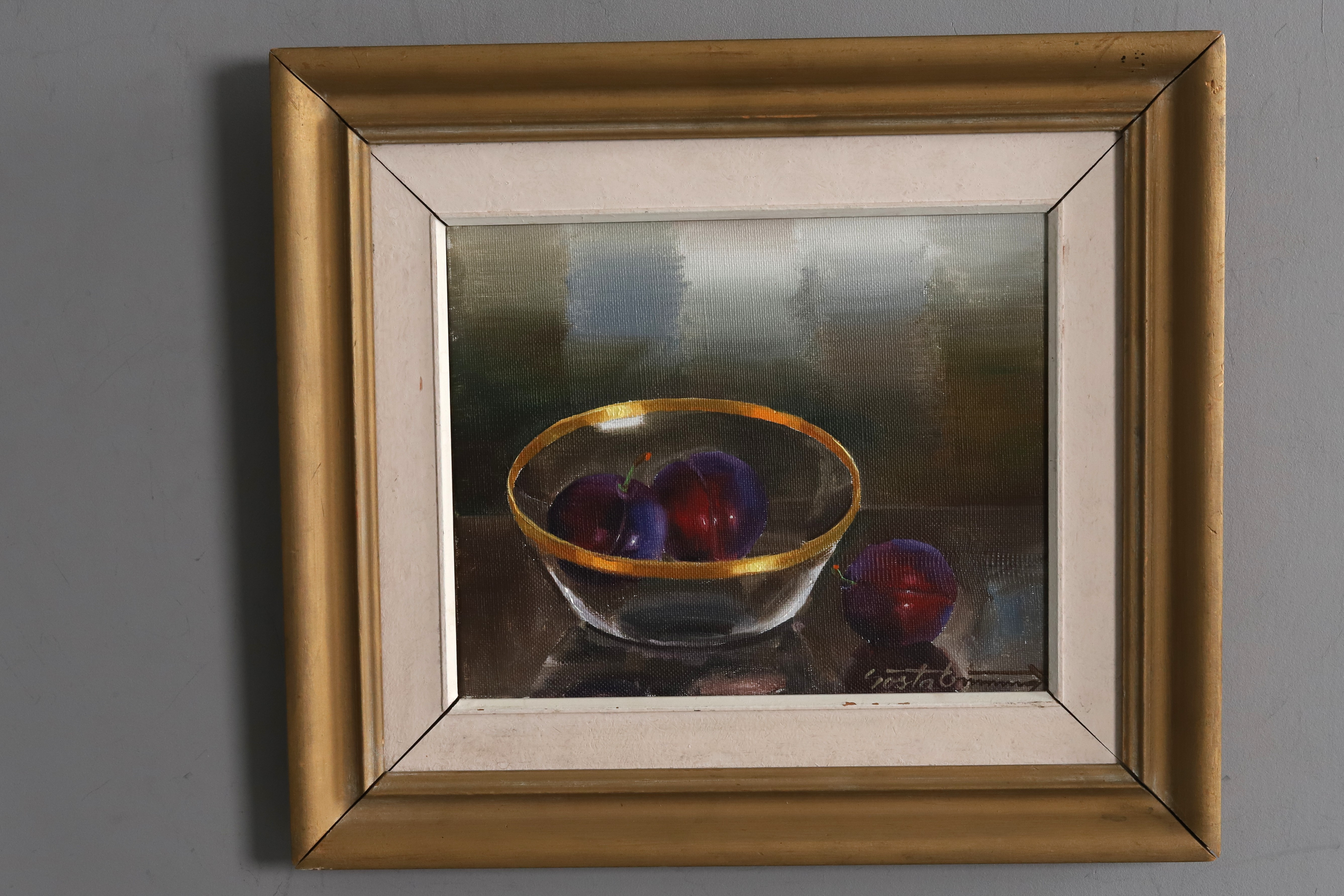 GÖSTA EMMING, Olja på duk, stilleben, signerad.