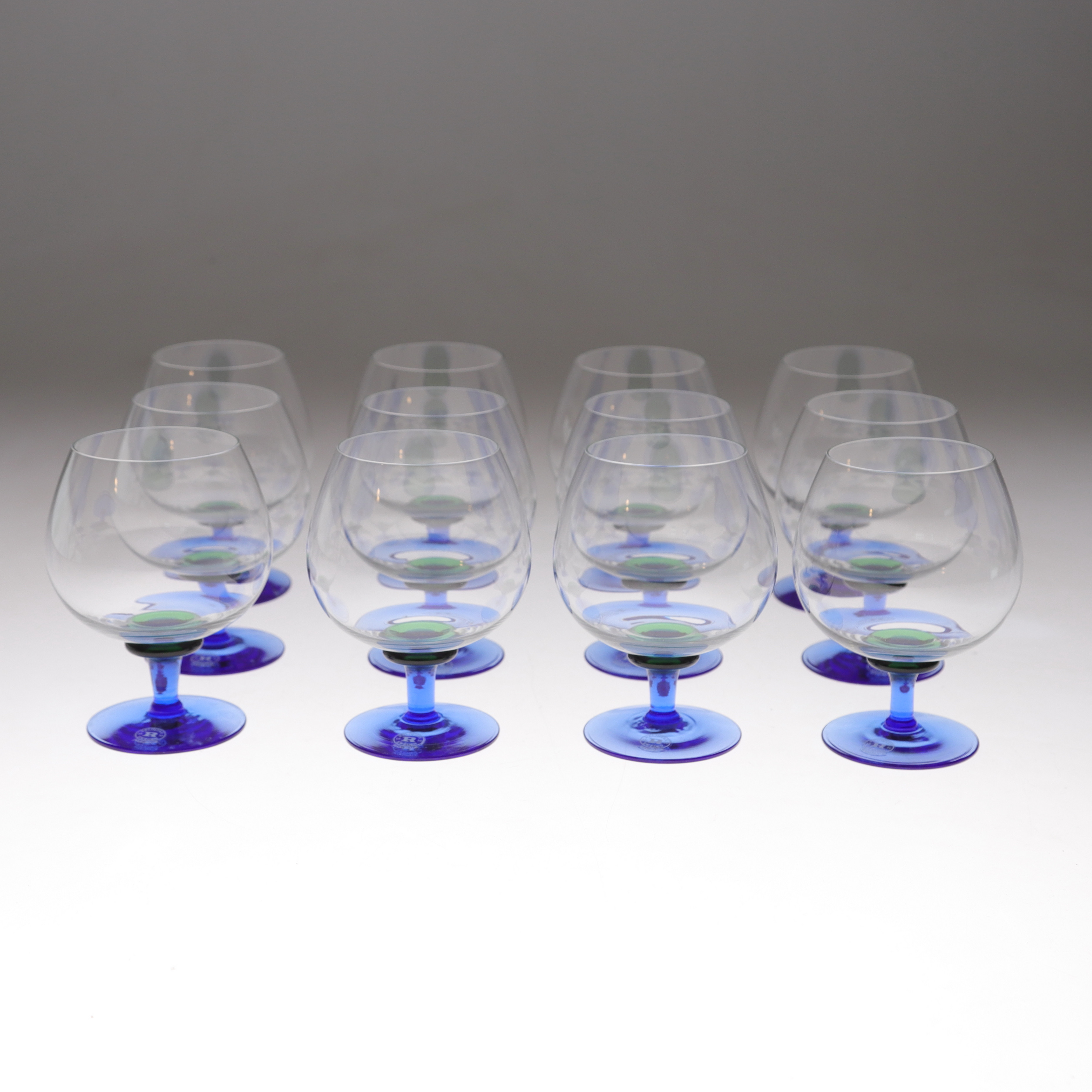 KONJAKSGLAS, 12 st, " Nova", Reijmyre, Sverige.