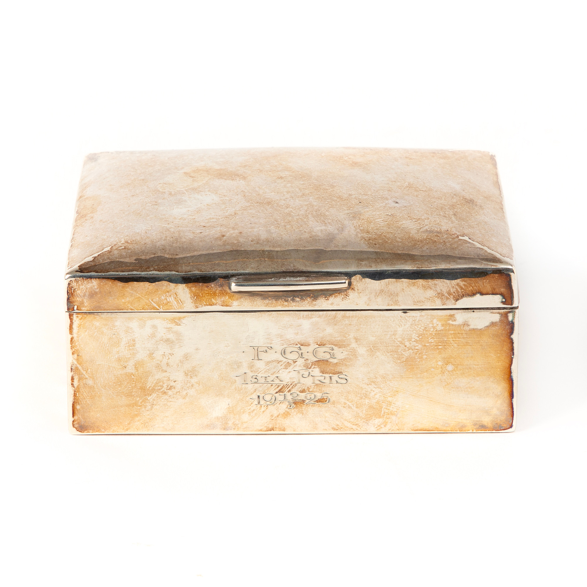 TOBAKSASK, silver, importstämpel, 1924.