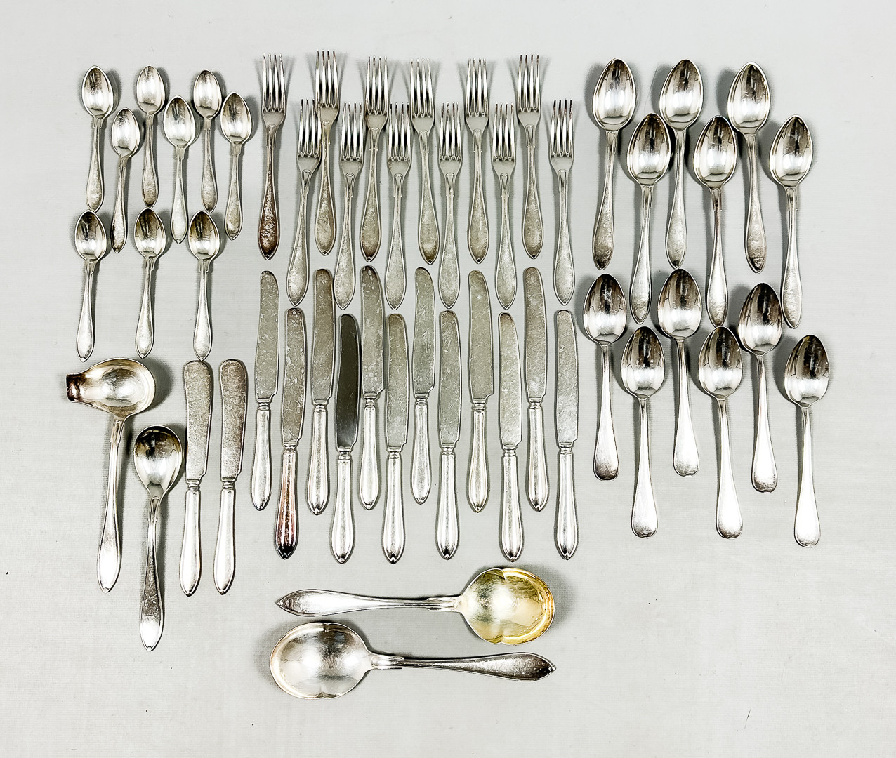 BESTICK, Parti, 51 delar, Christofle, Nysilver.