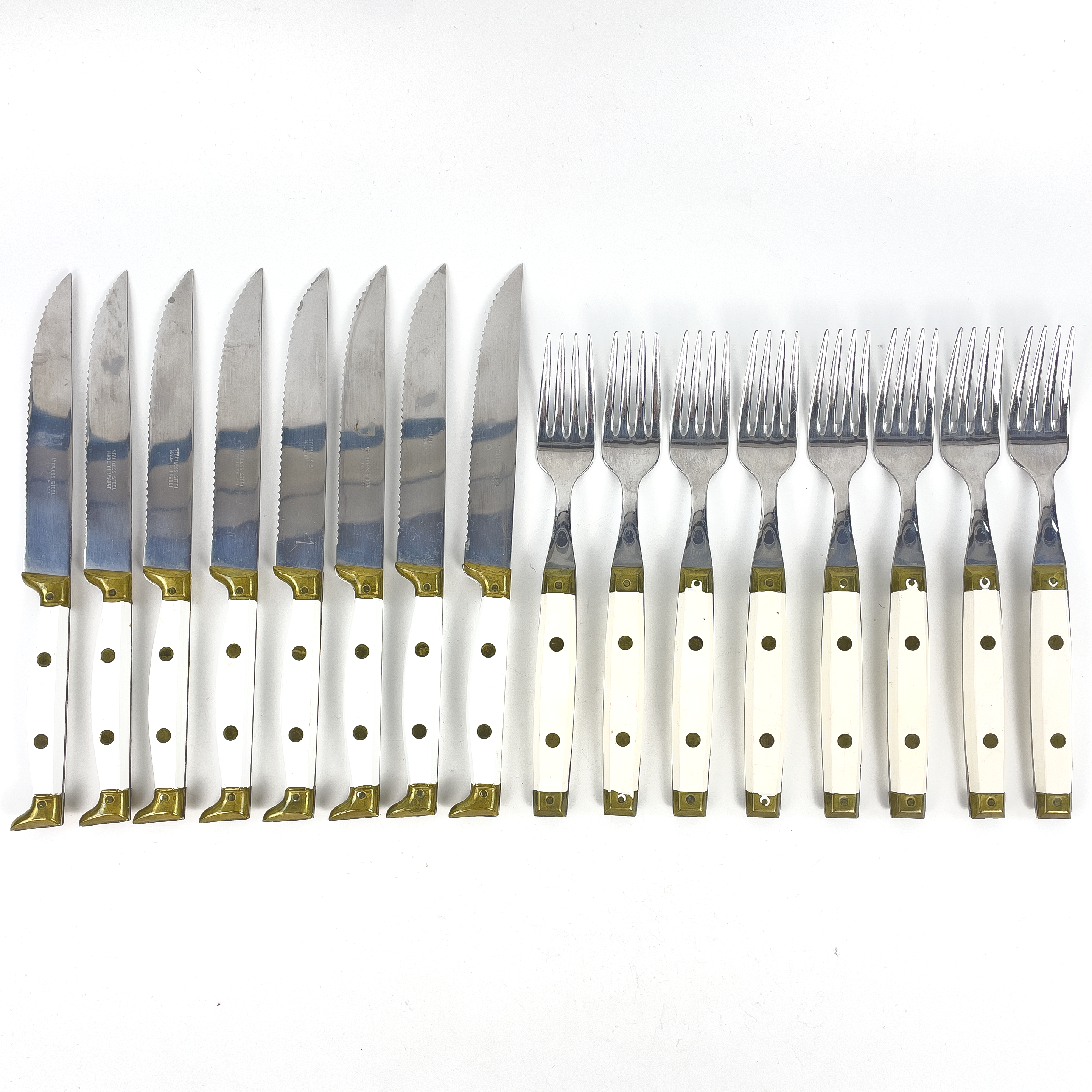 BESTICK, 16 delar. Rostfritt stål, Frankrike, 1900-talets andra hälft.