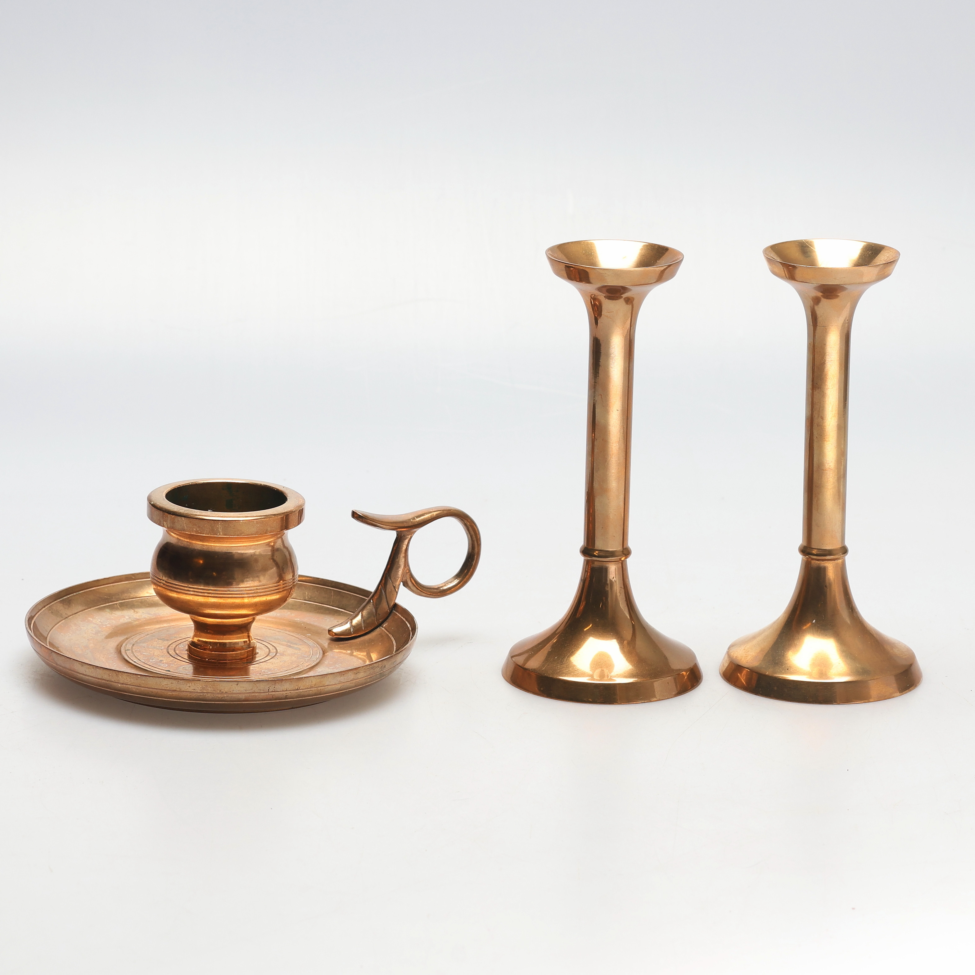 LJUSSTAKAR, 3 delar, malm, Gnosjö, 1900-tal.