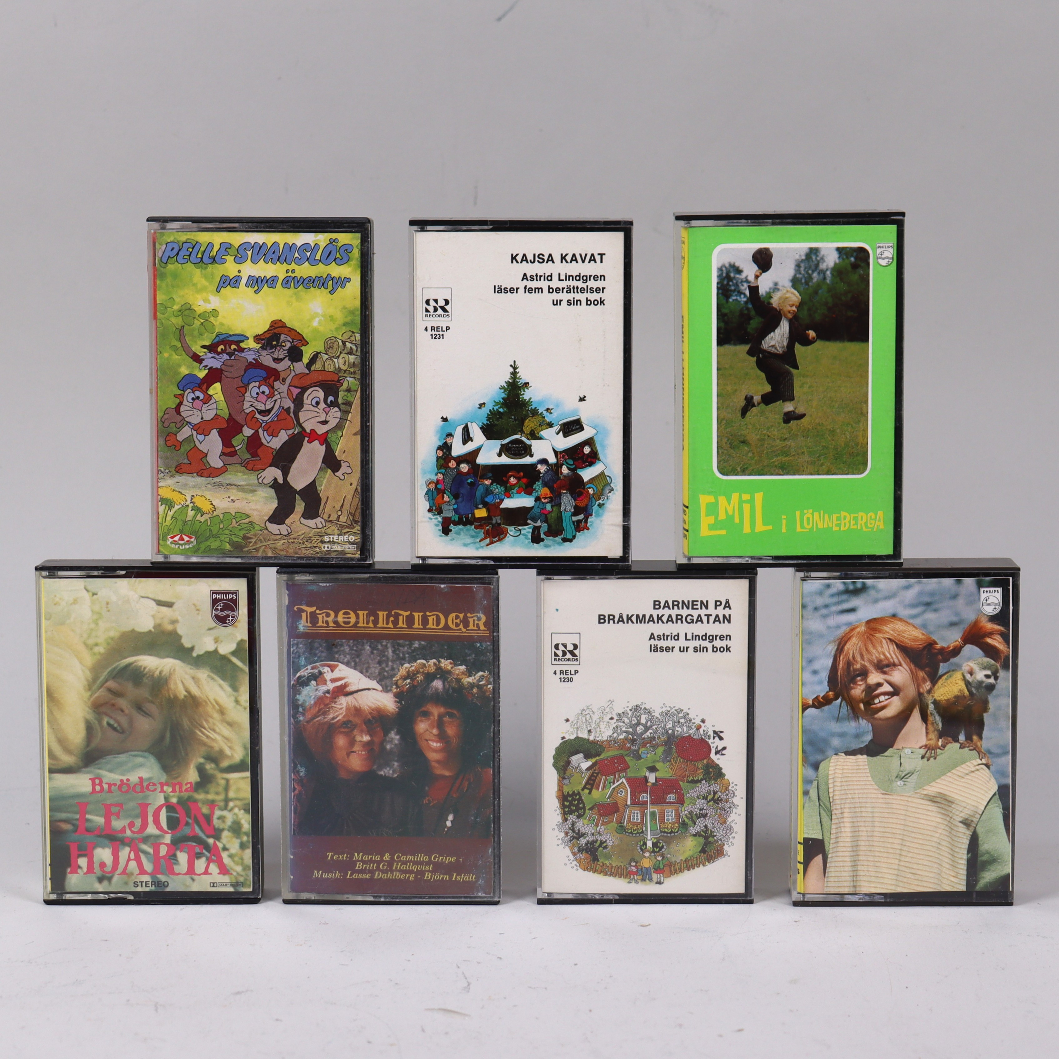 KASSETTBAND, Astrid Lindgren och Trolltider, 4 st.