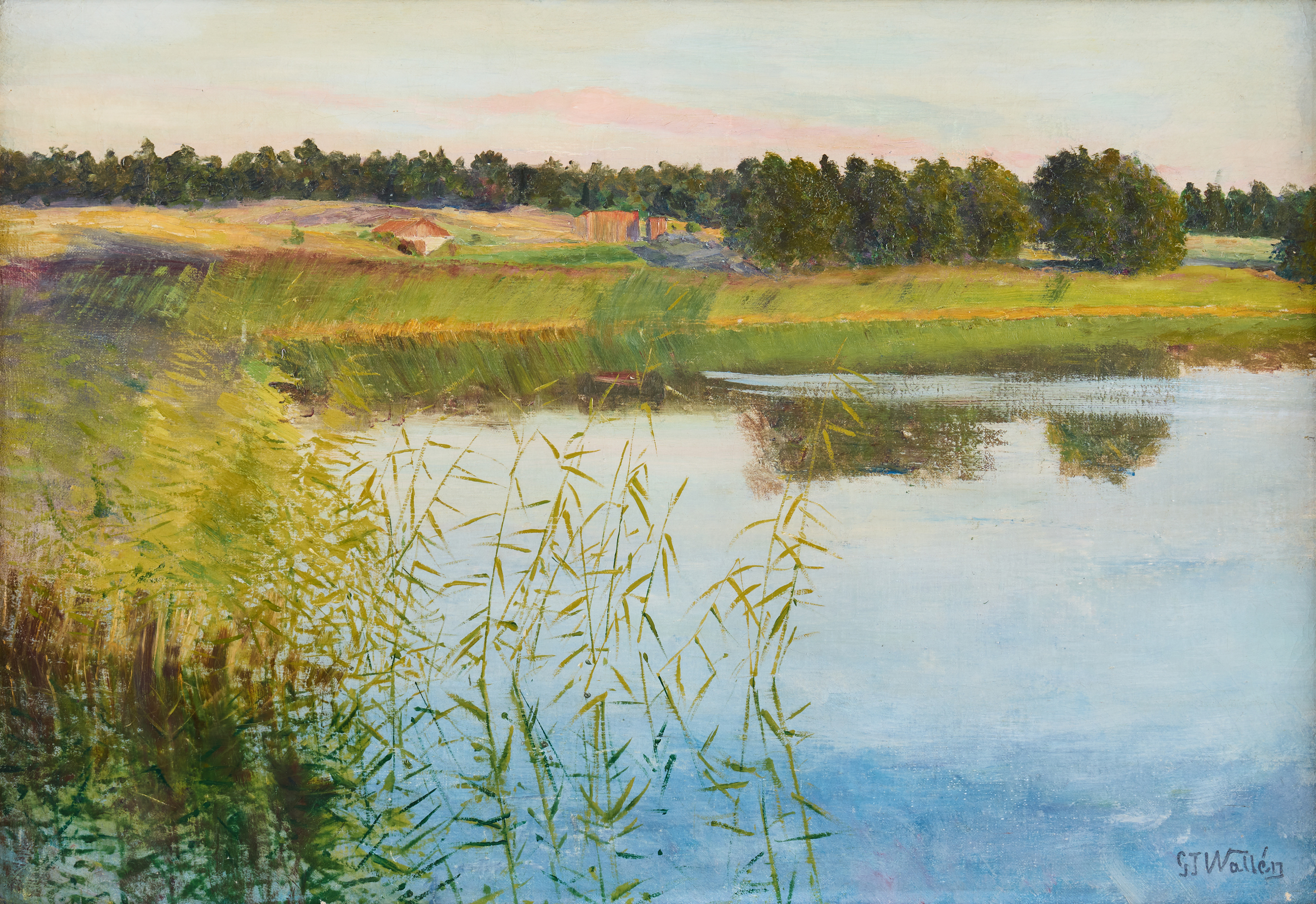 GUSTAF THEODOR WALLÉN (1860-1948). Skärgårdsvik.