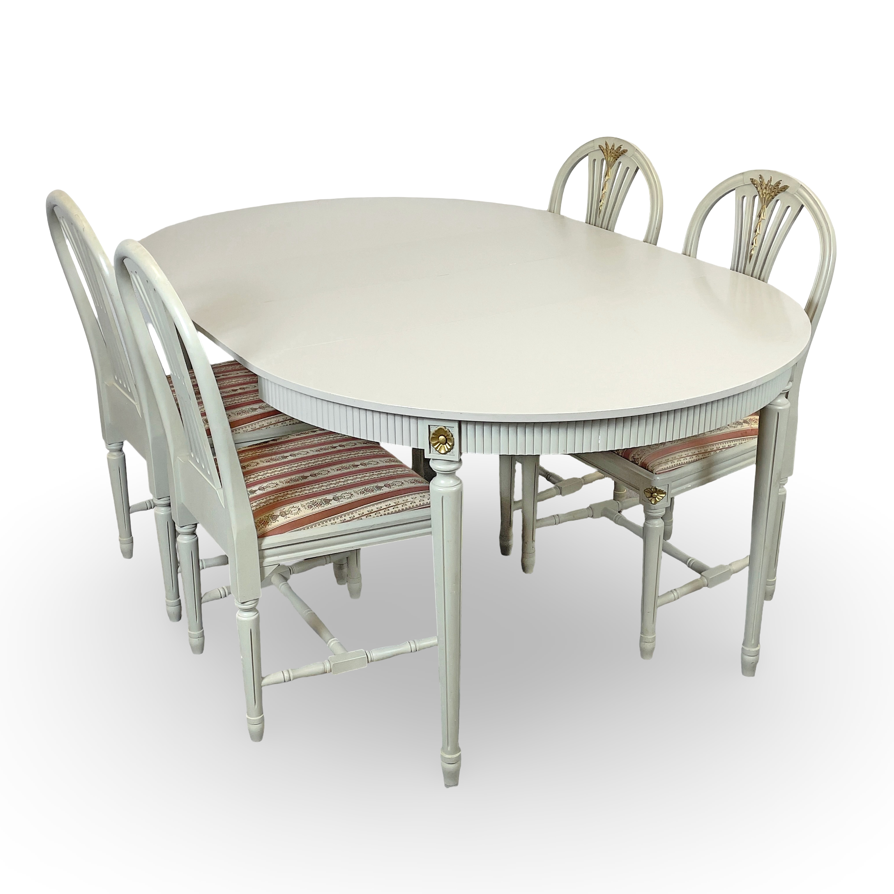 MATGRUPP, 5 delar. "Axet", gustaviansk stil, Möbelboning i Tibro AB, 1900-talets slut.