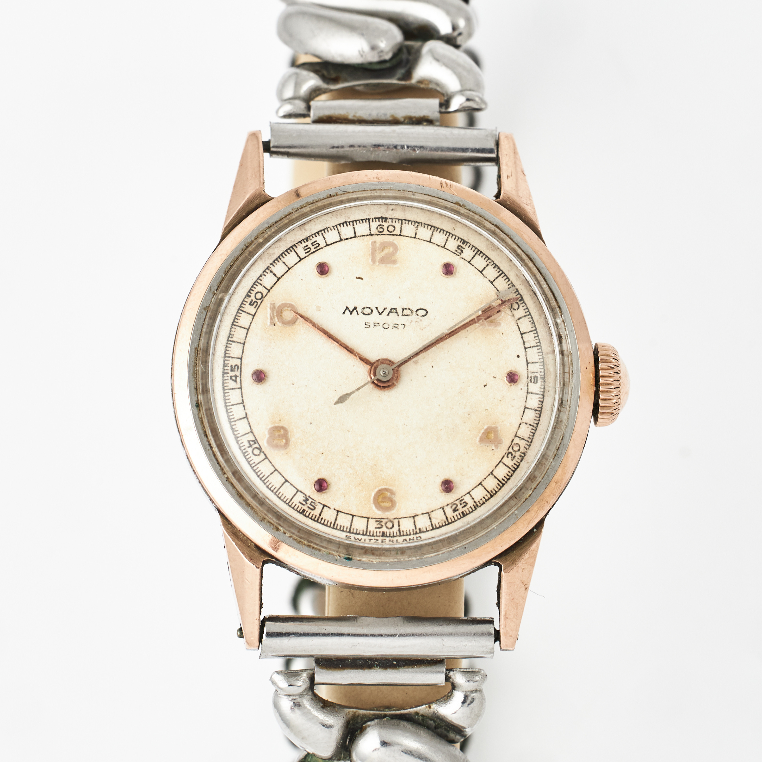 MOVADO, Sport, armbandsur, 28 mm,stål/guld, ca 1955.