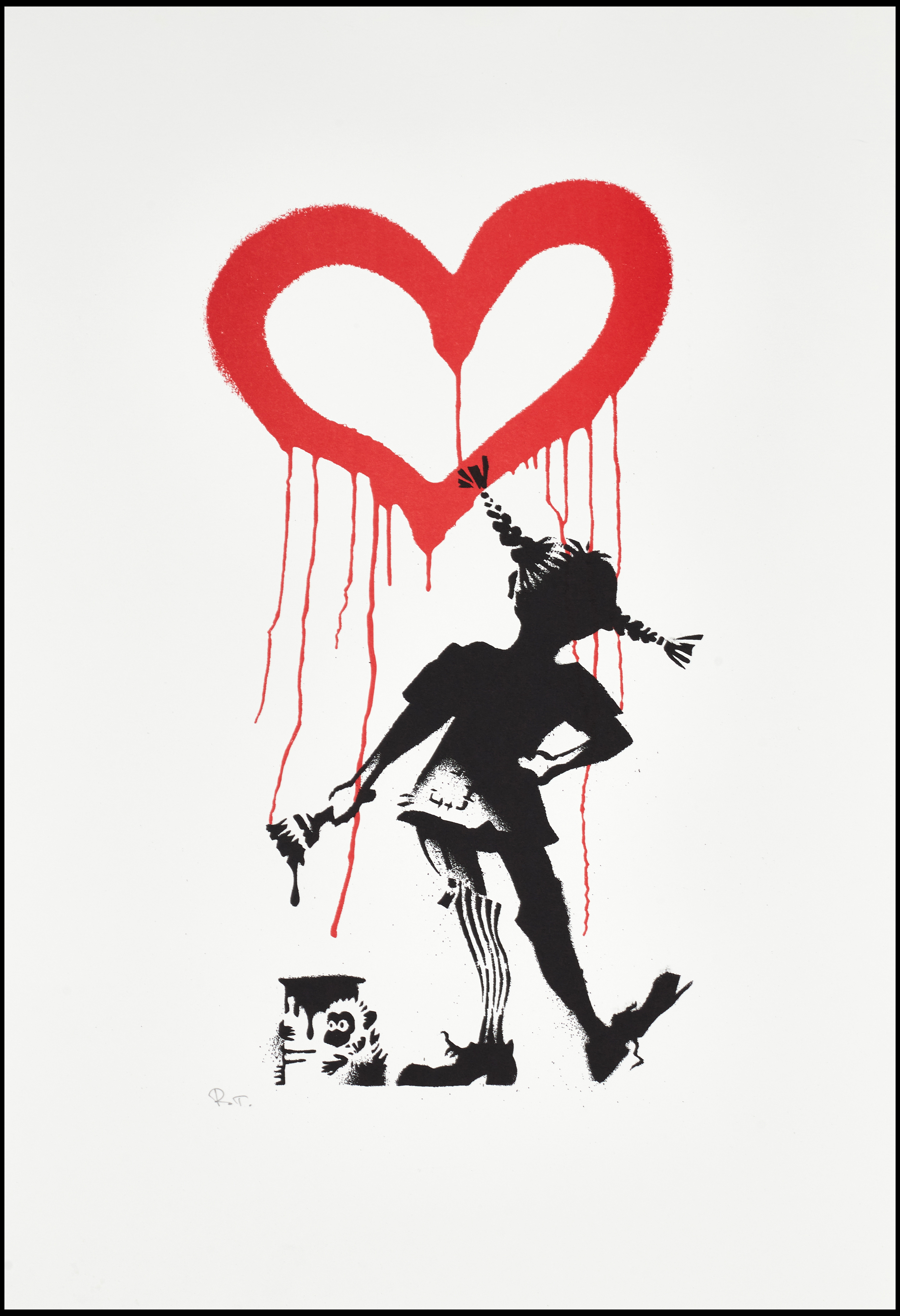 IRON (Sverige, född 1973). "Vildhjärta", signerad Iron, P.T., färglitografi.