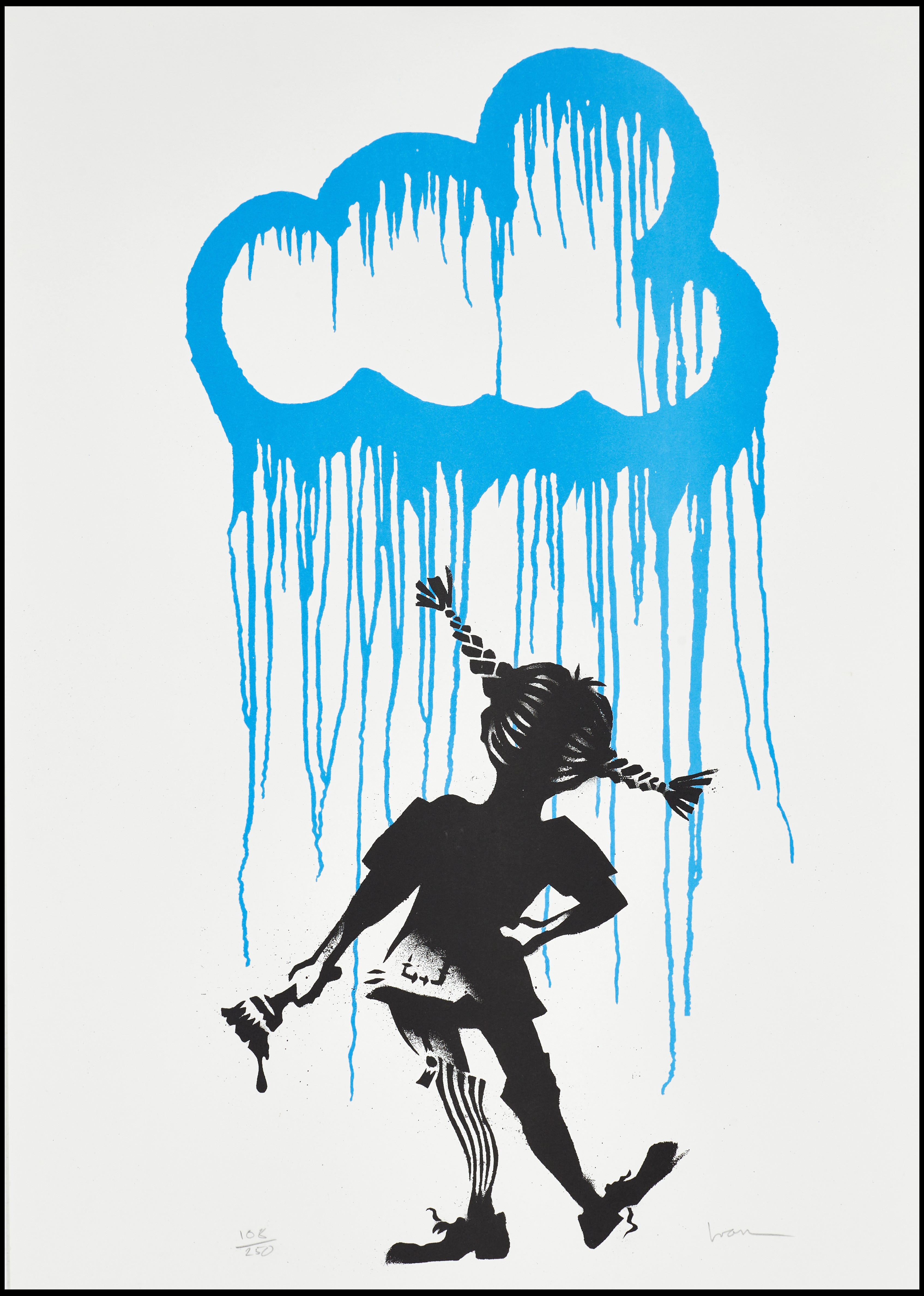 IRON (Sverige, född 1973). "Drömmar", signerad och numrerad 108/250, färglitografi.