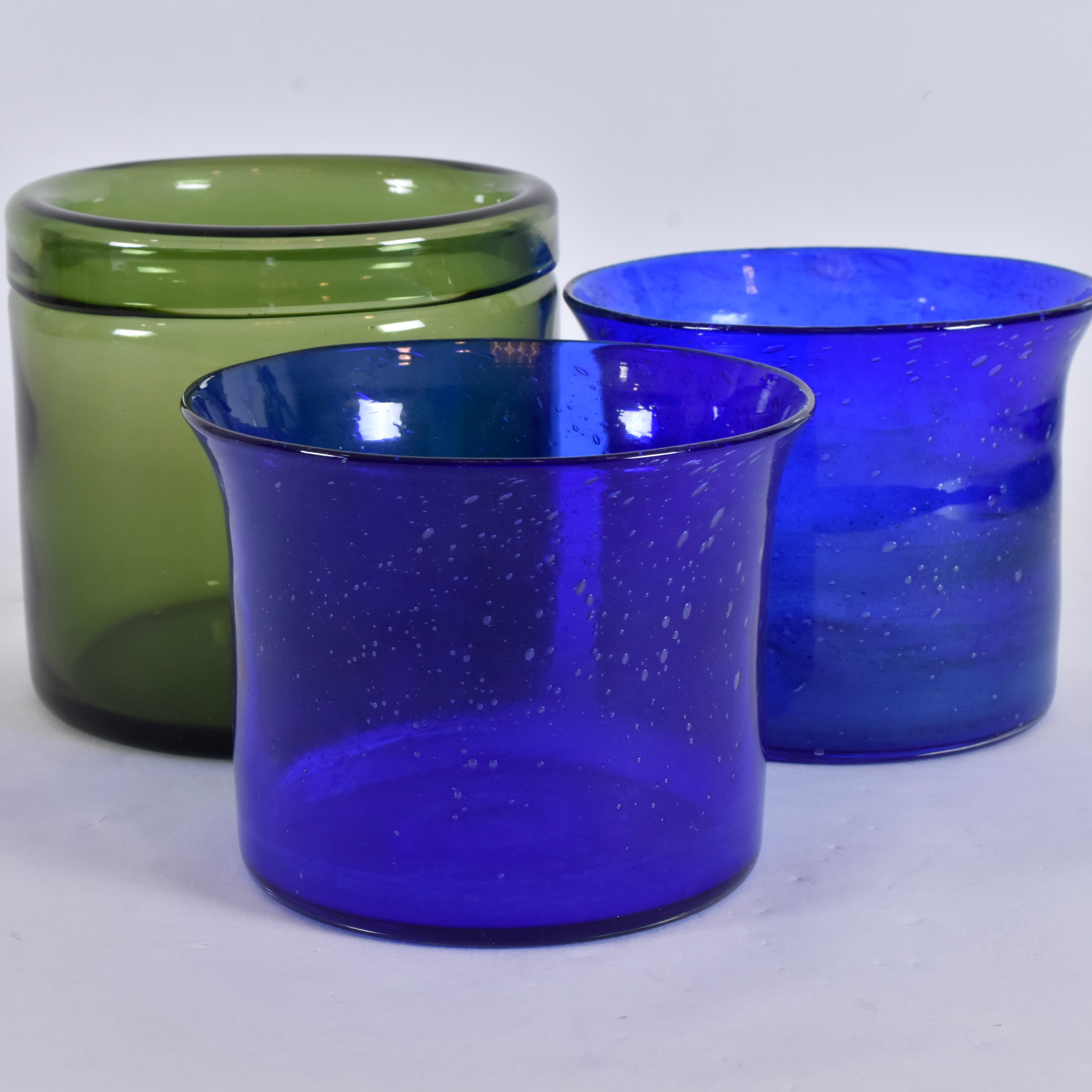 ERIK HÖGLUND. SKÅLAR, 3 st, glas, Boda.