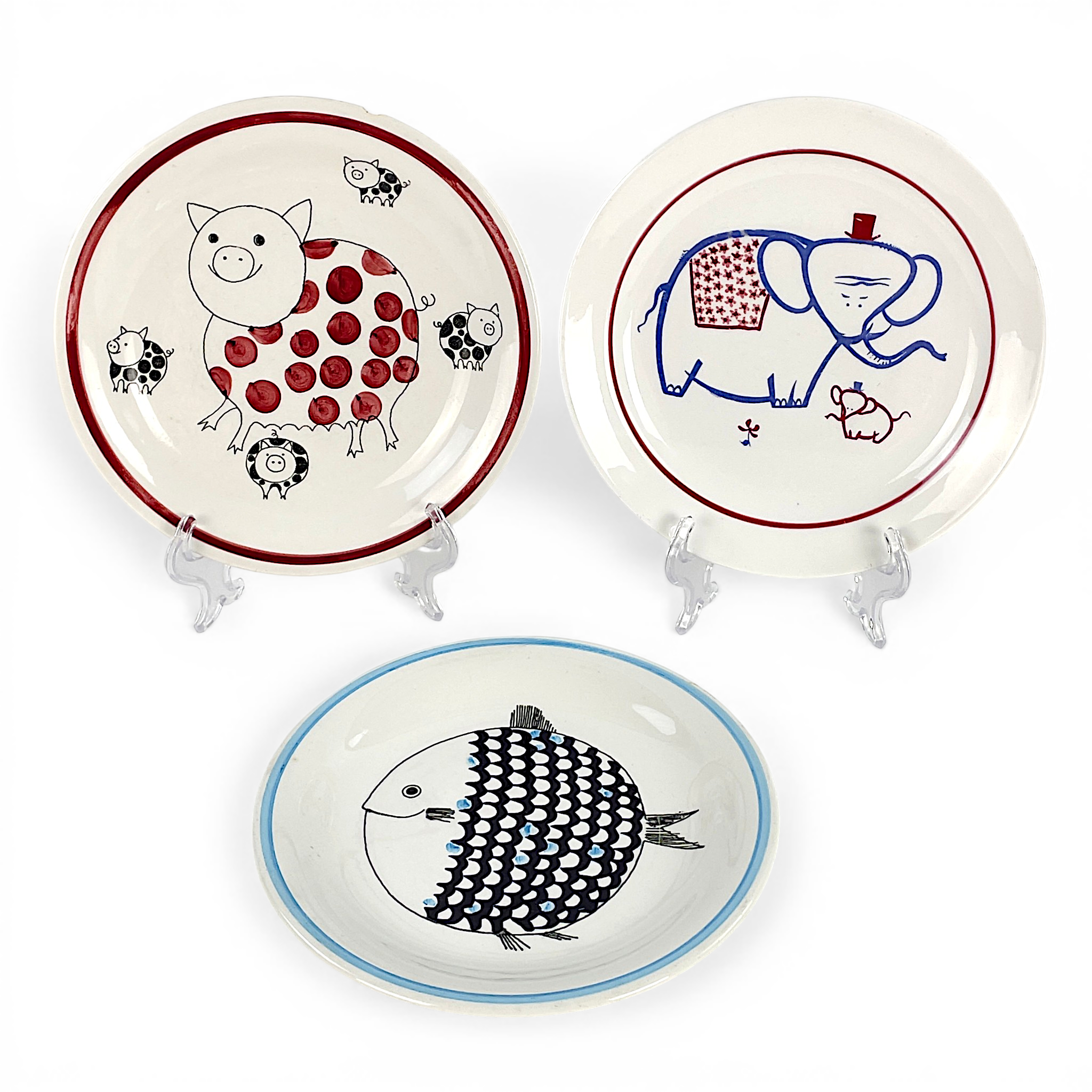 BARNTALLRIKAR, 3 st Porslin/flintgods, Marianne Westman, Rörstrand & Gustavsberg.