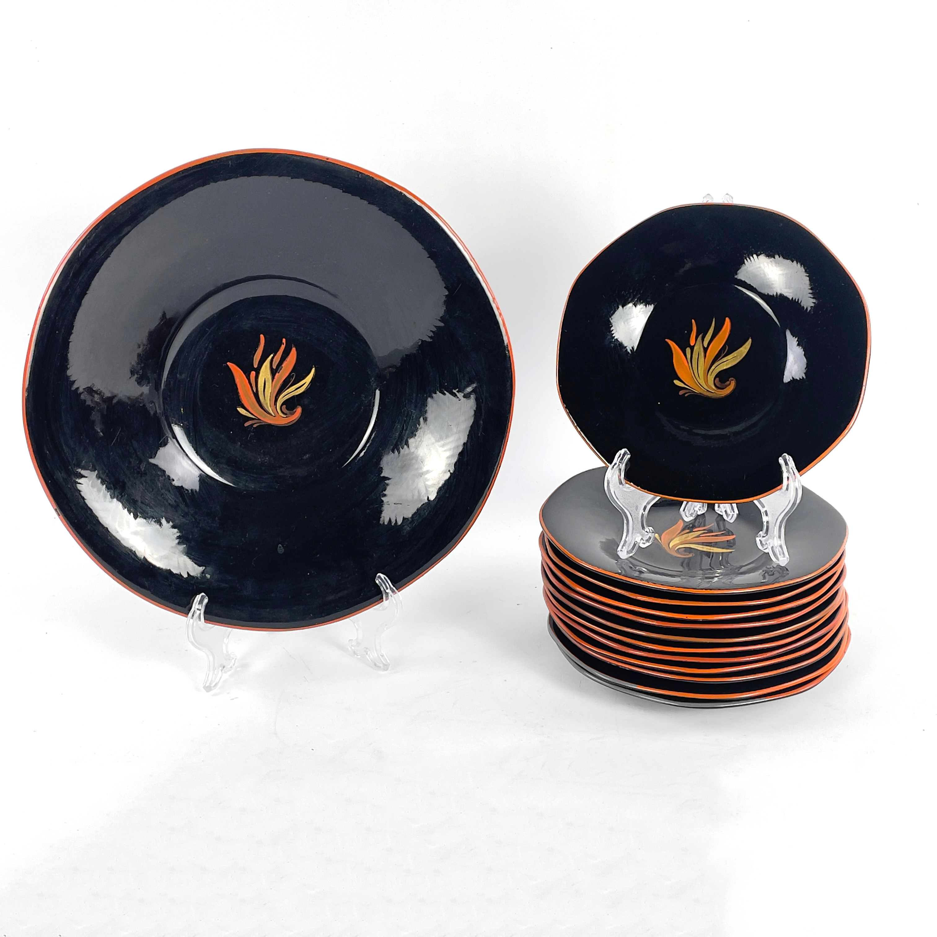 LOUISE ADELBORG. Fruktservis, 13 delar, keramik, art deco, Rörstrand, 1930-tal.