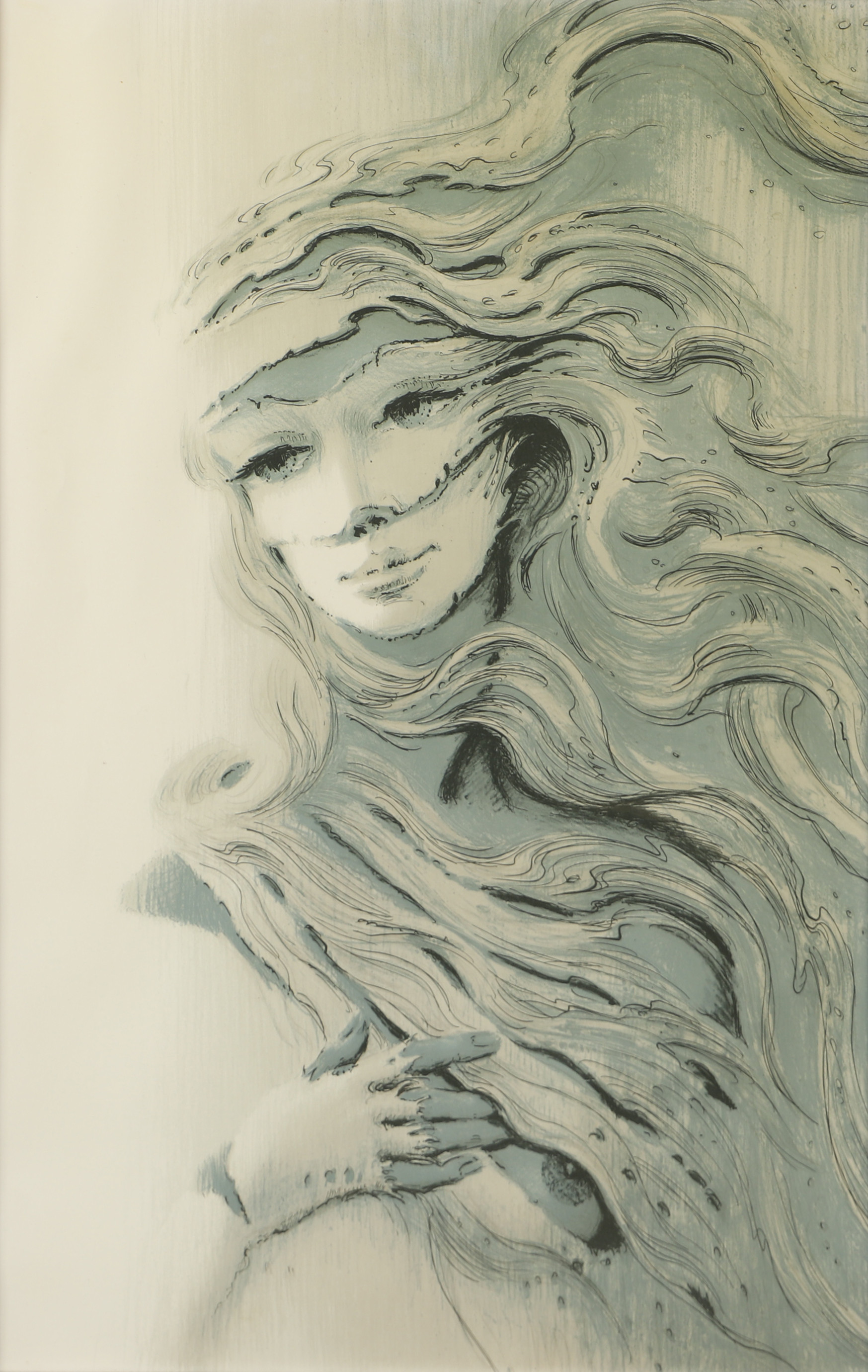 FRANCIS DE LASSUS SAINT-GENIES. EFTER. Figurkomposition, inramat tryck, osignerad.