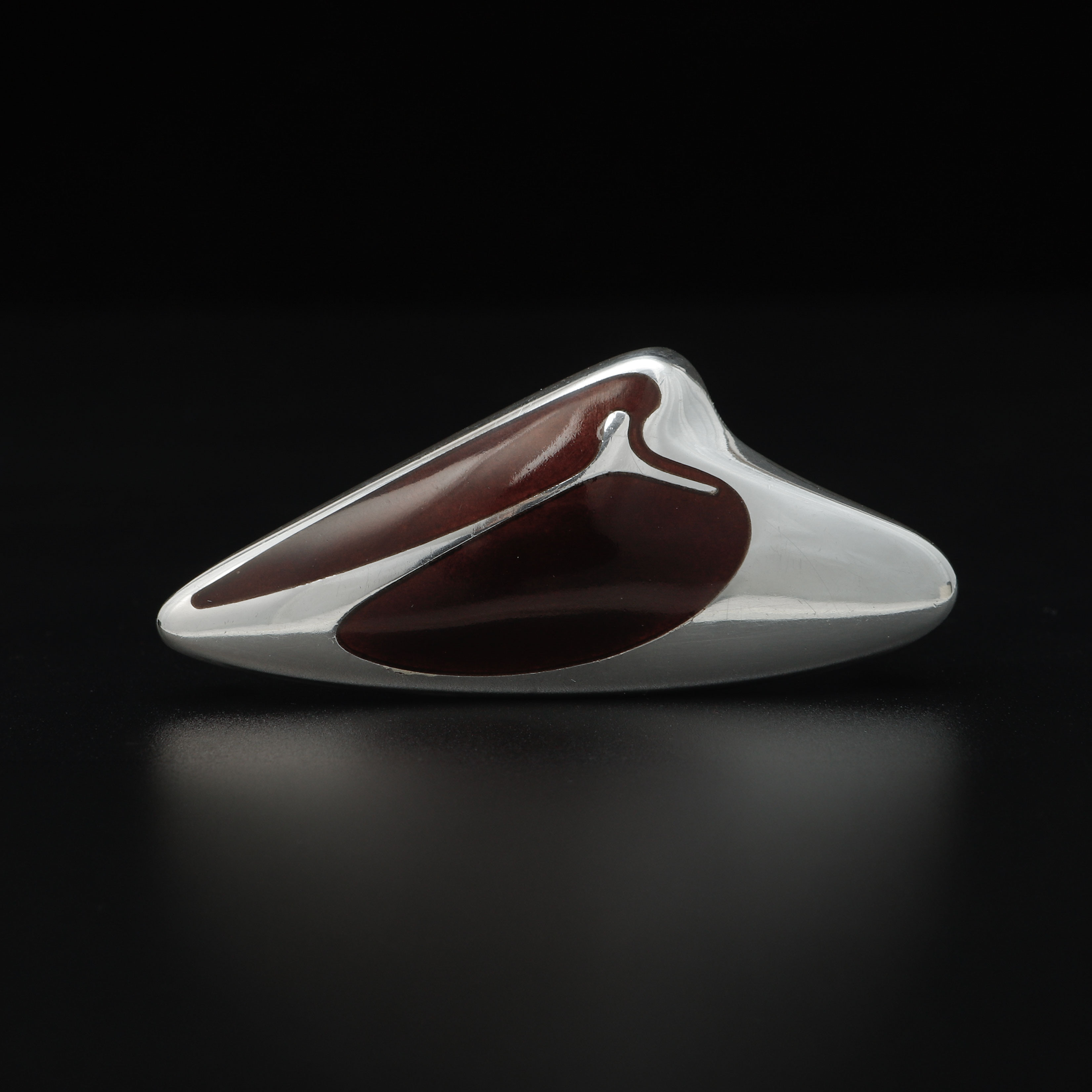 HENNING KOPPEL. Brosch, no 314, silver, emalj, Georg Jensen, 1900-talets senare hälft.