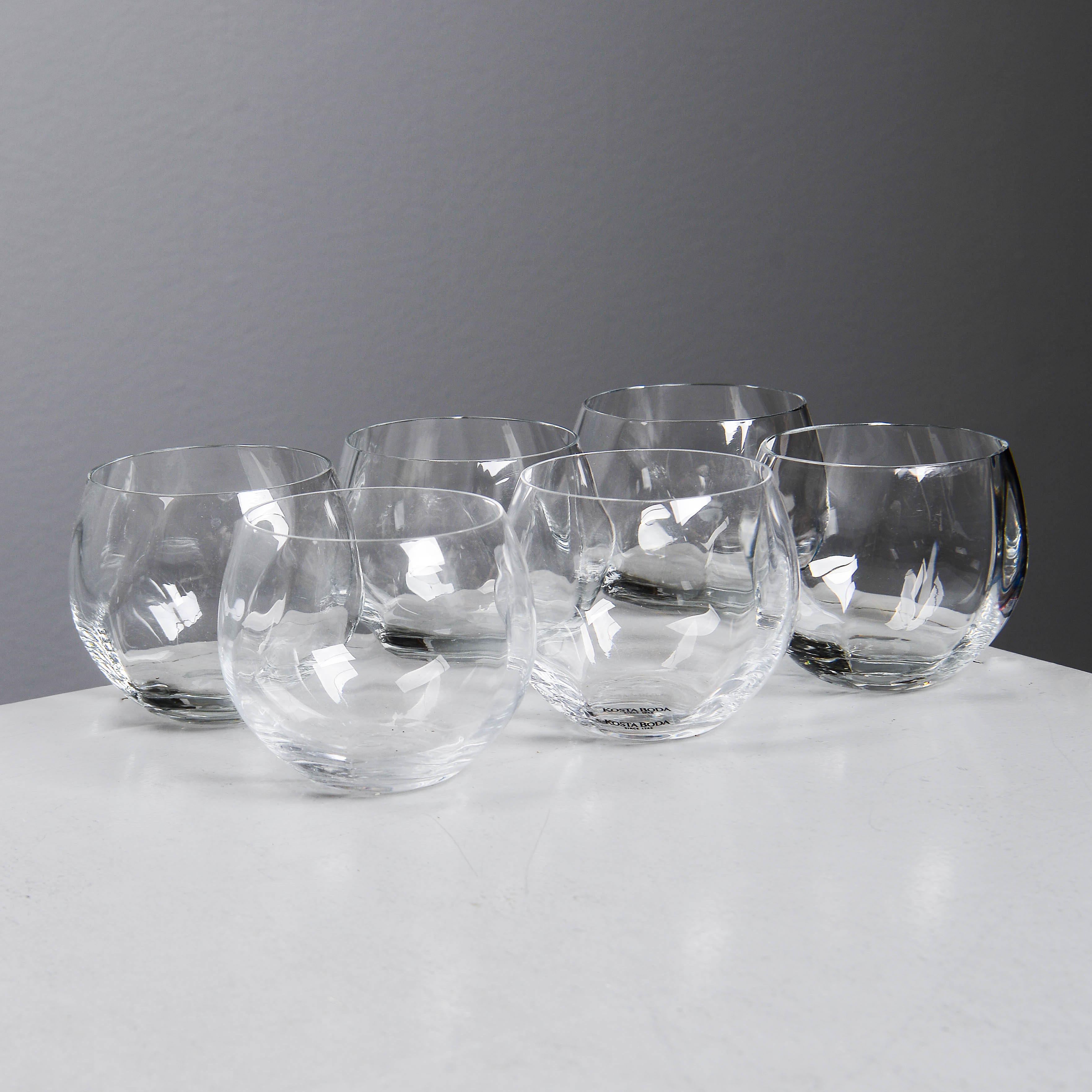 BERTIL VALLIEN. "Chateau", tumblerglas, 6 st, Kosta Boda.