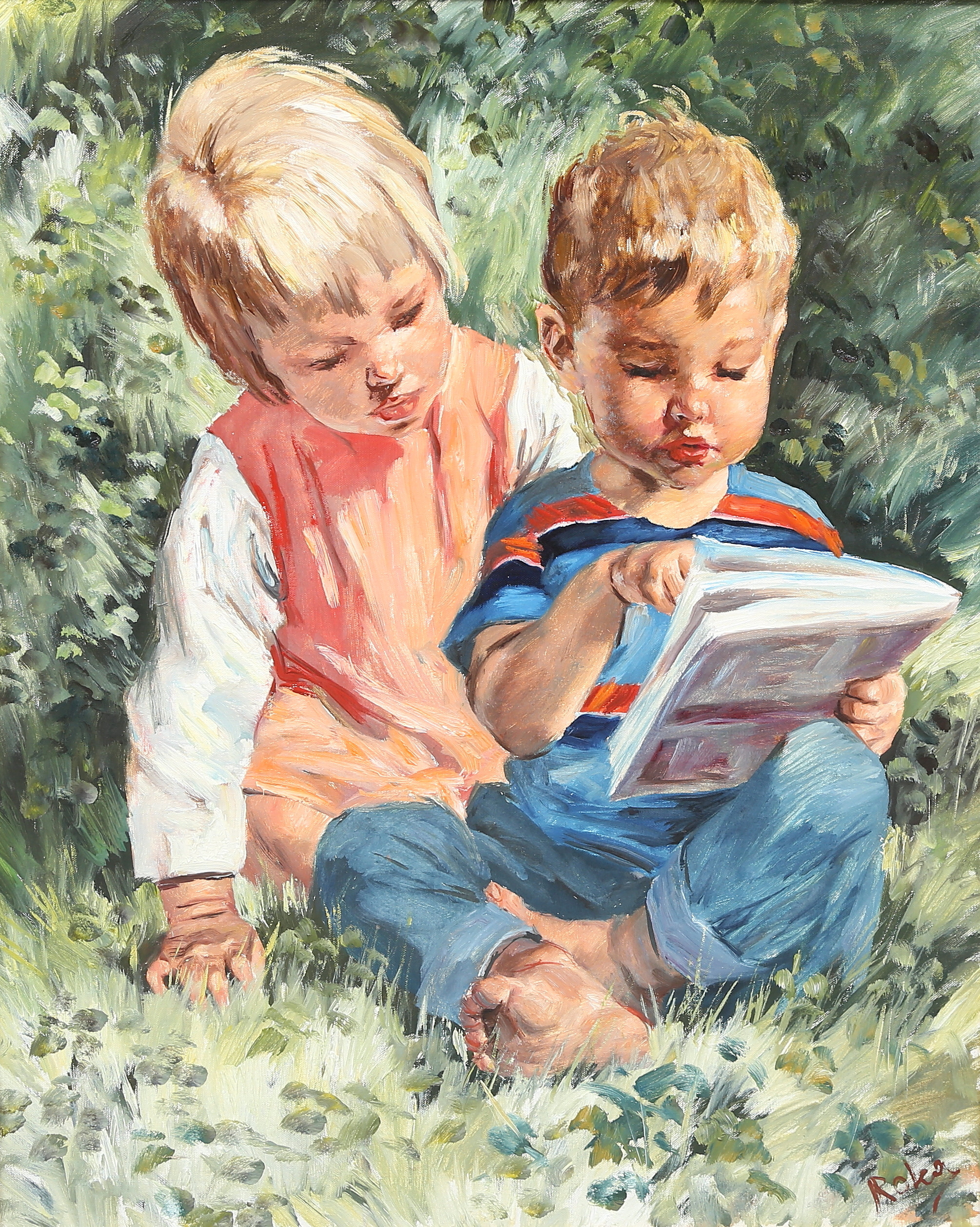 CHARLES ROKA. olja på duk, signerad.