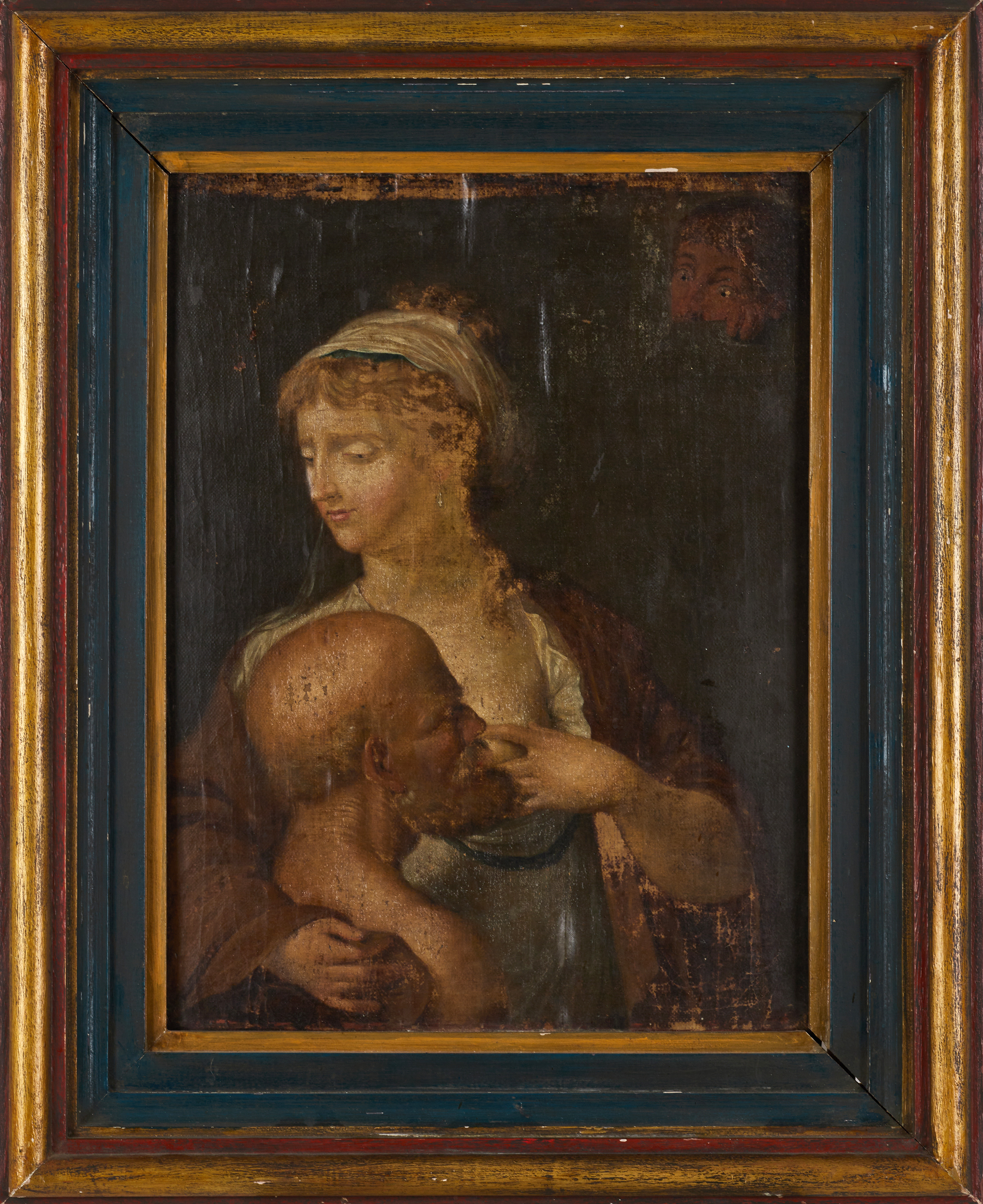 HOLLÄNSK SKOLA, ca 1780-1820, Cimon och Pero, Caritas Romana, olja på duk uppfodrad på pannå.