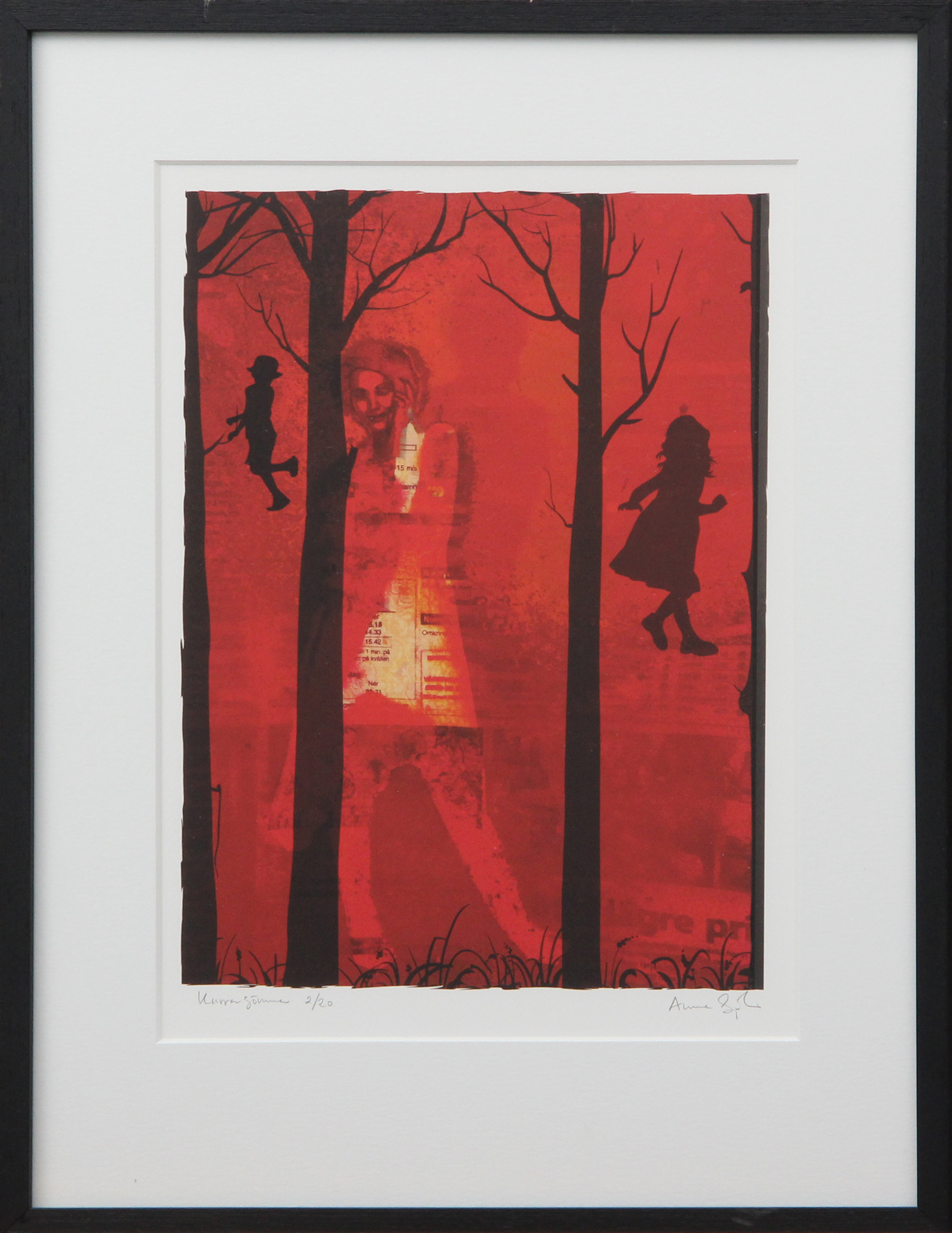 ANNA SJÖLIN. LITO, signerad.