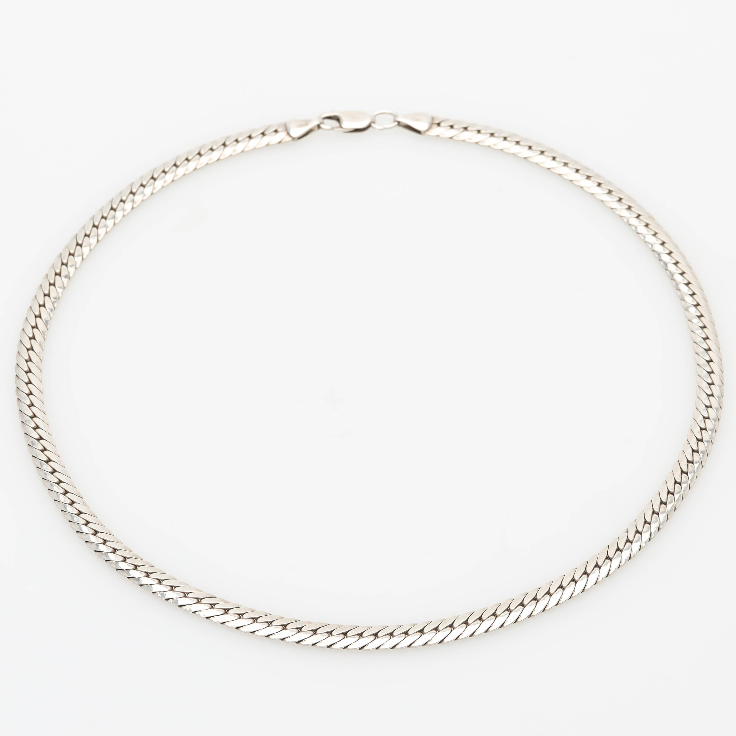 HALSKEJDA, sterlingsilver, pansarlänk.