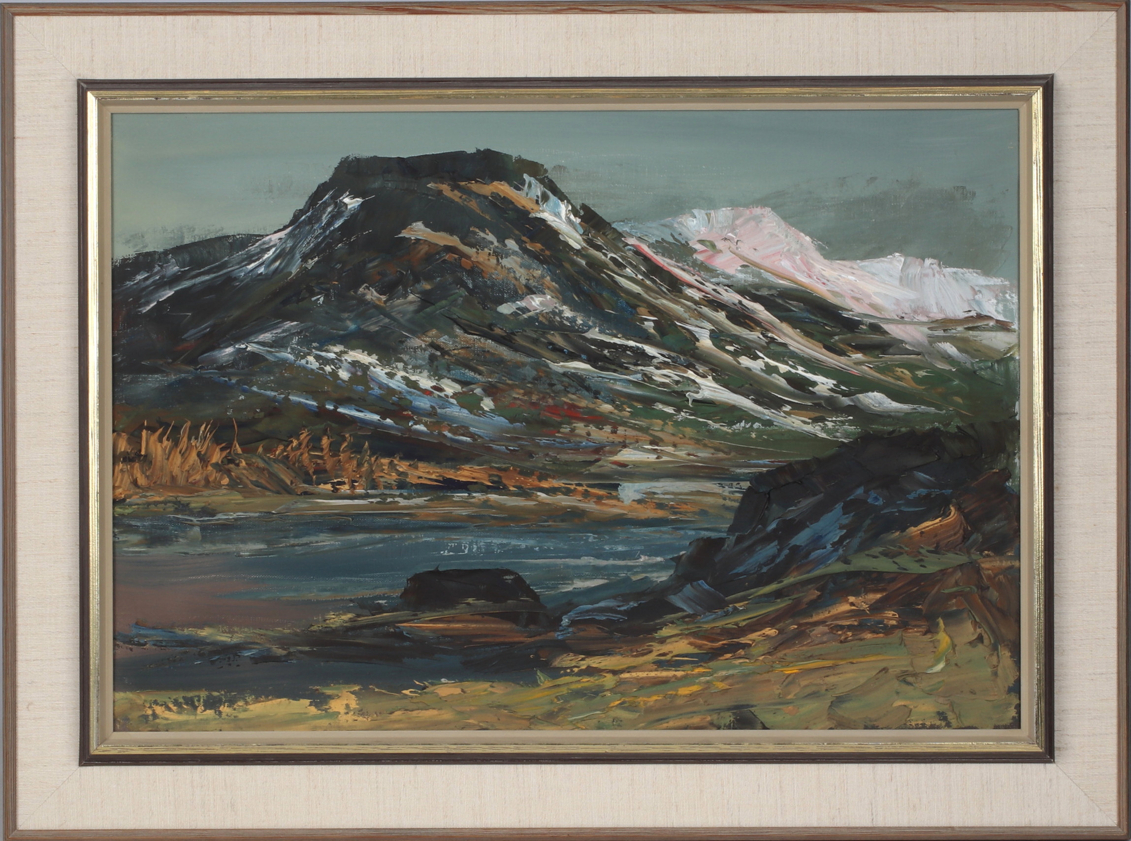 BÖRJE NILSSON-HUGO. "Marsliden", olja på duk, signerad a tergo.