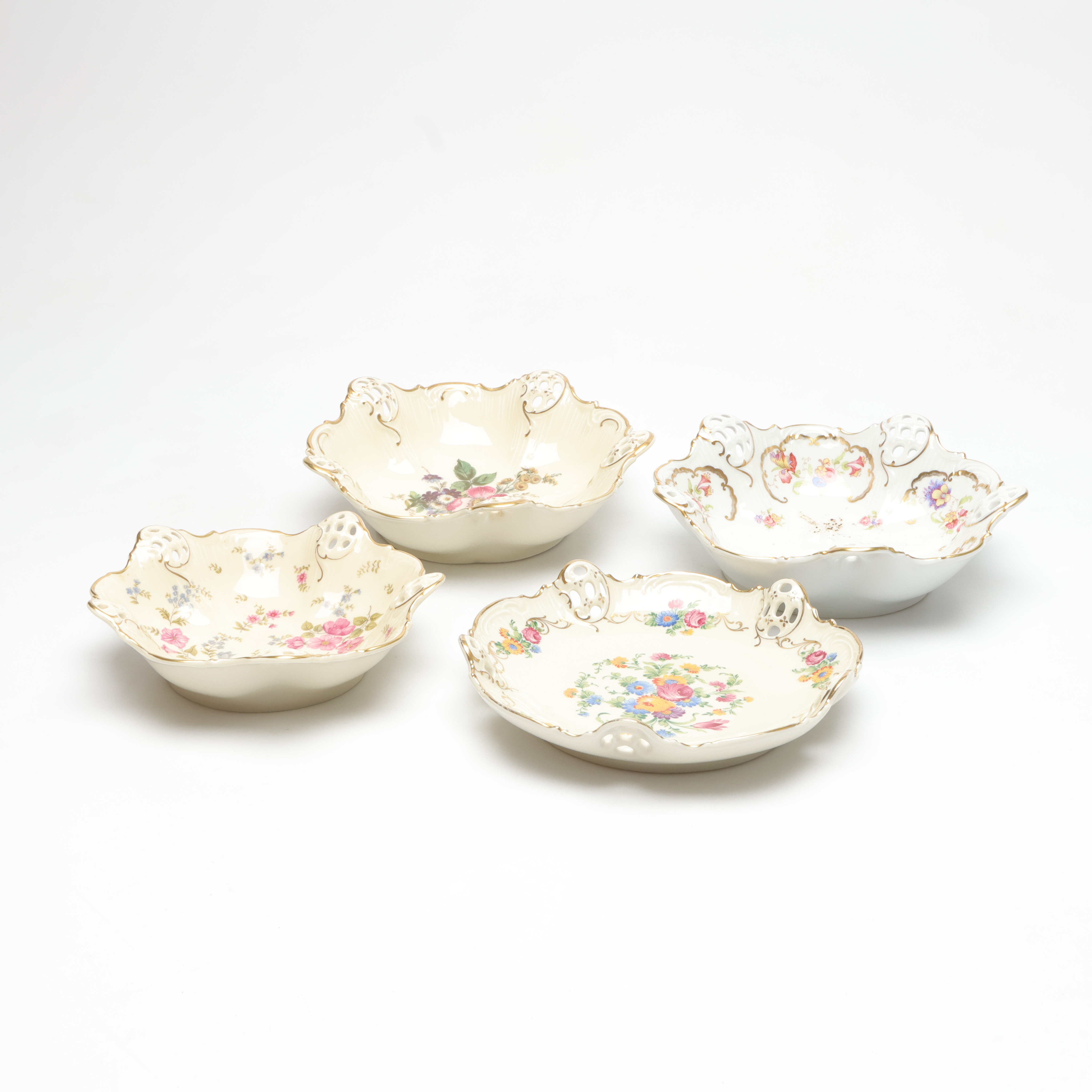 FAT/SKÅLAR, 4 st, porslin, Rosenthal, Tyskland.