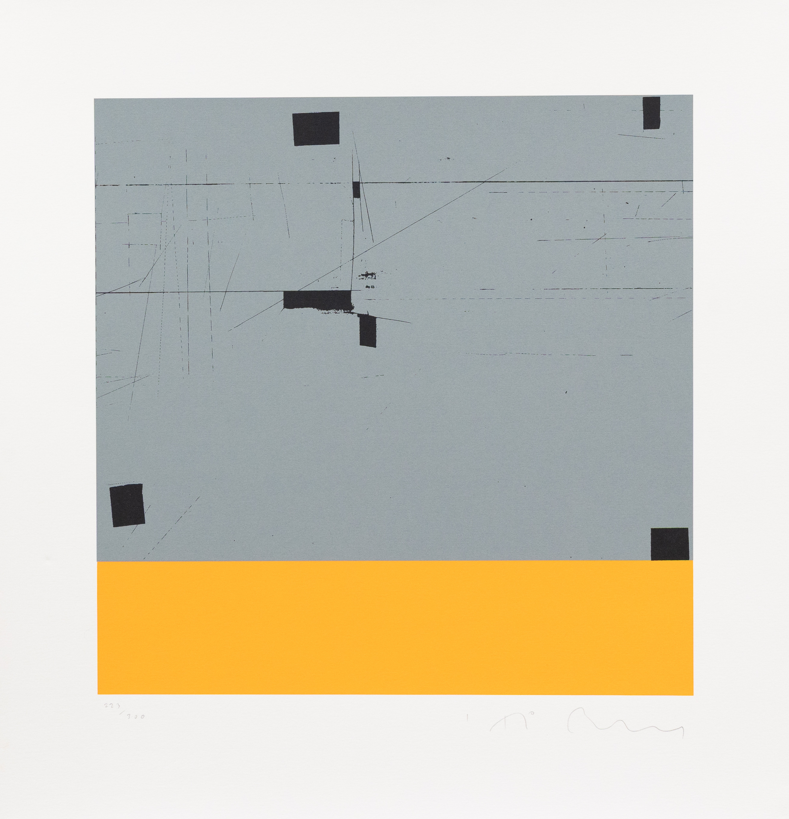 HÅKAN BERG (FÖDD 1958). Komposition, serigrafi nr 223/300, signerad.