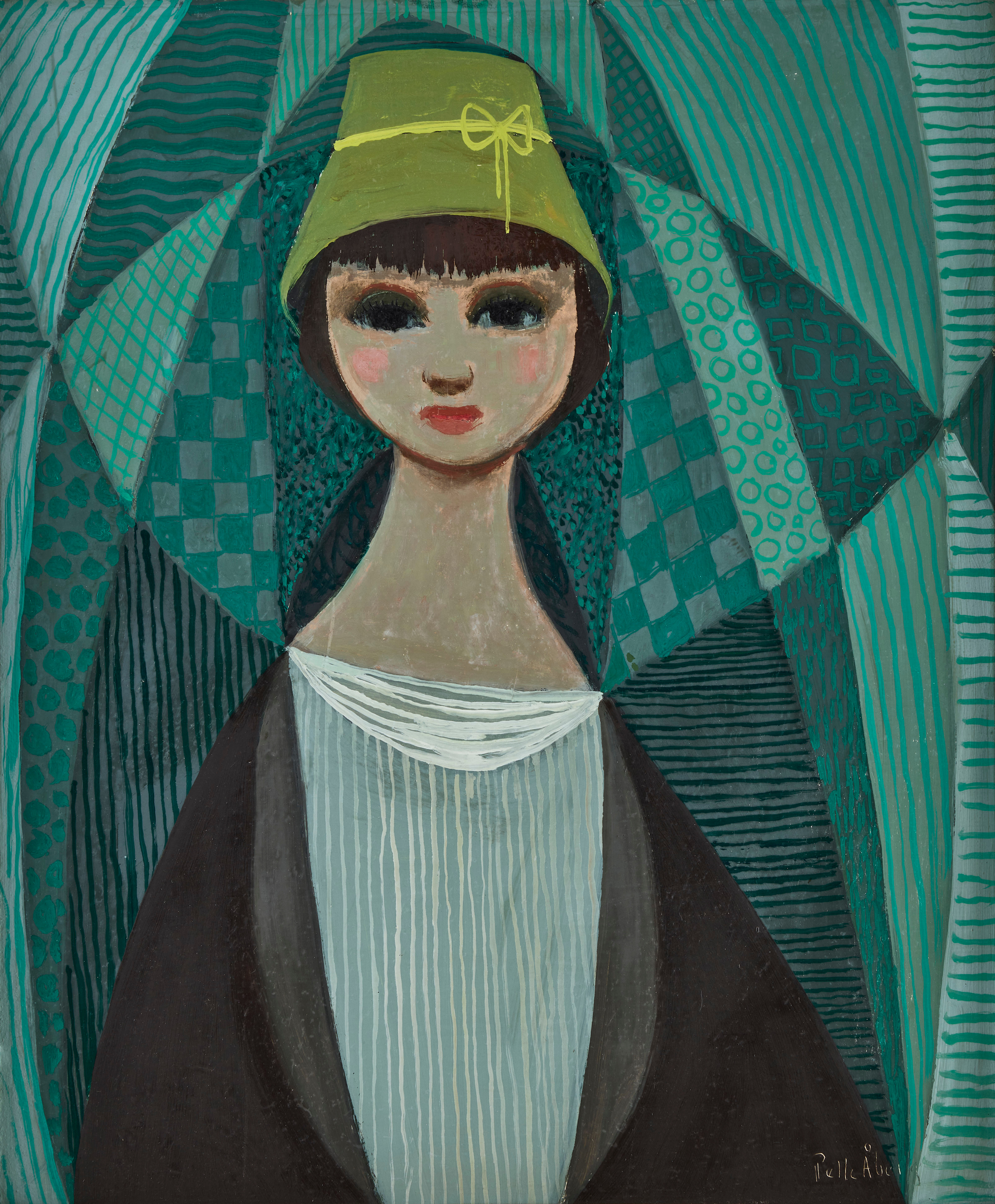 PELLE ÅBERG. Flicka med hatt.