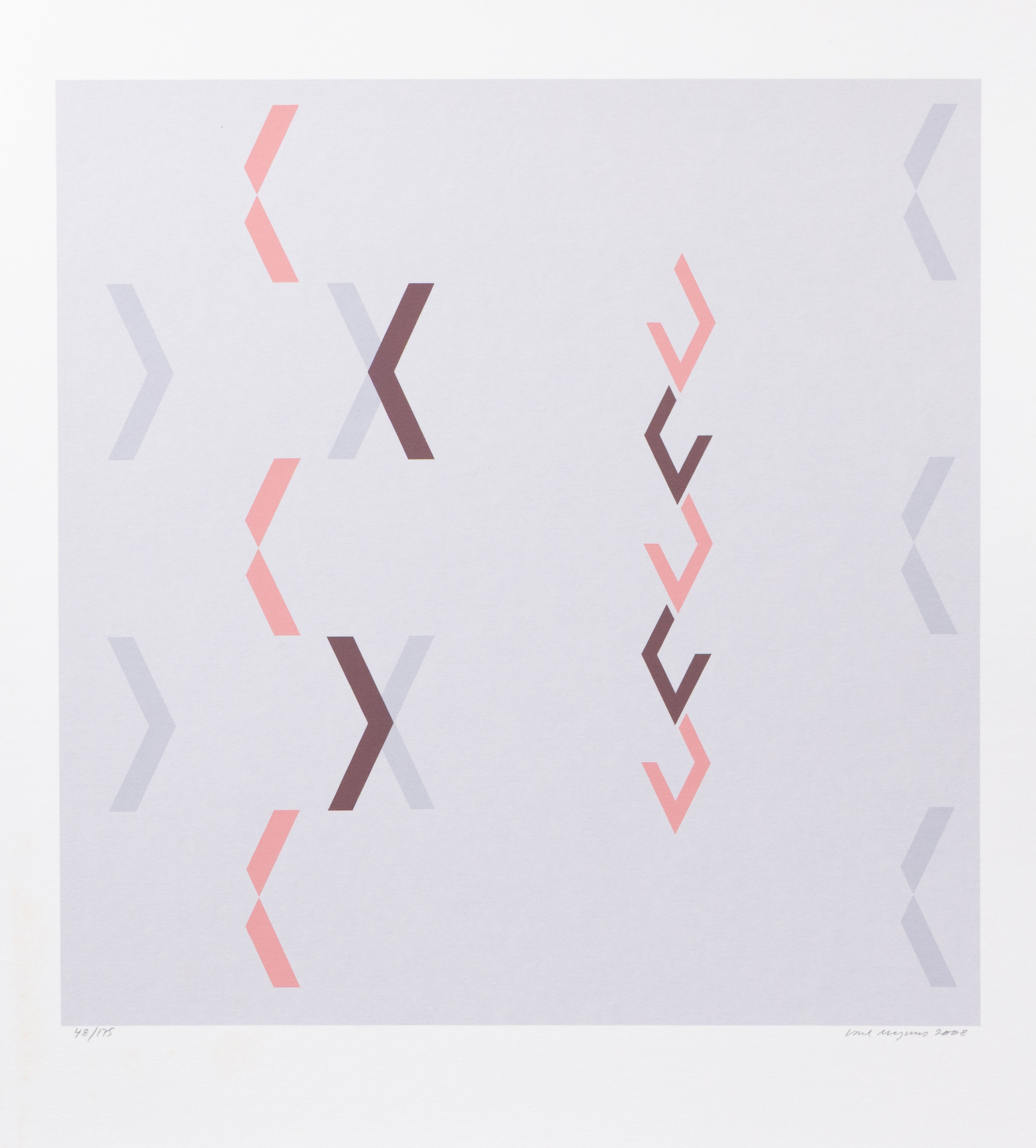 CARL MAGNUS. Komposition, serigrafi nr 48/175, signerad och daterad 2008.