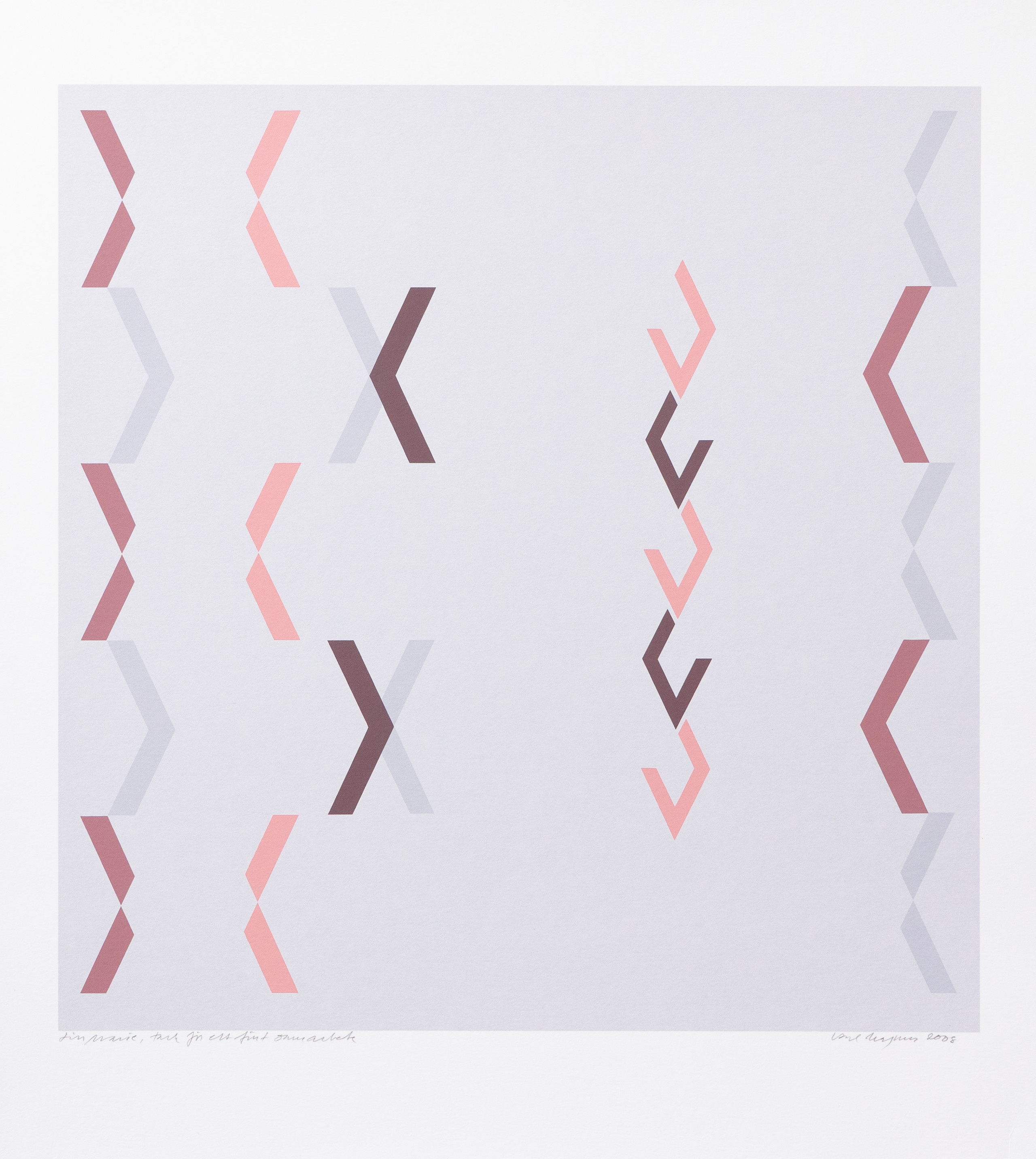 CARL MAGNUS. Komposition, serigrafi, signerad och daterad 2008.