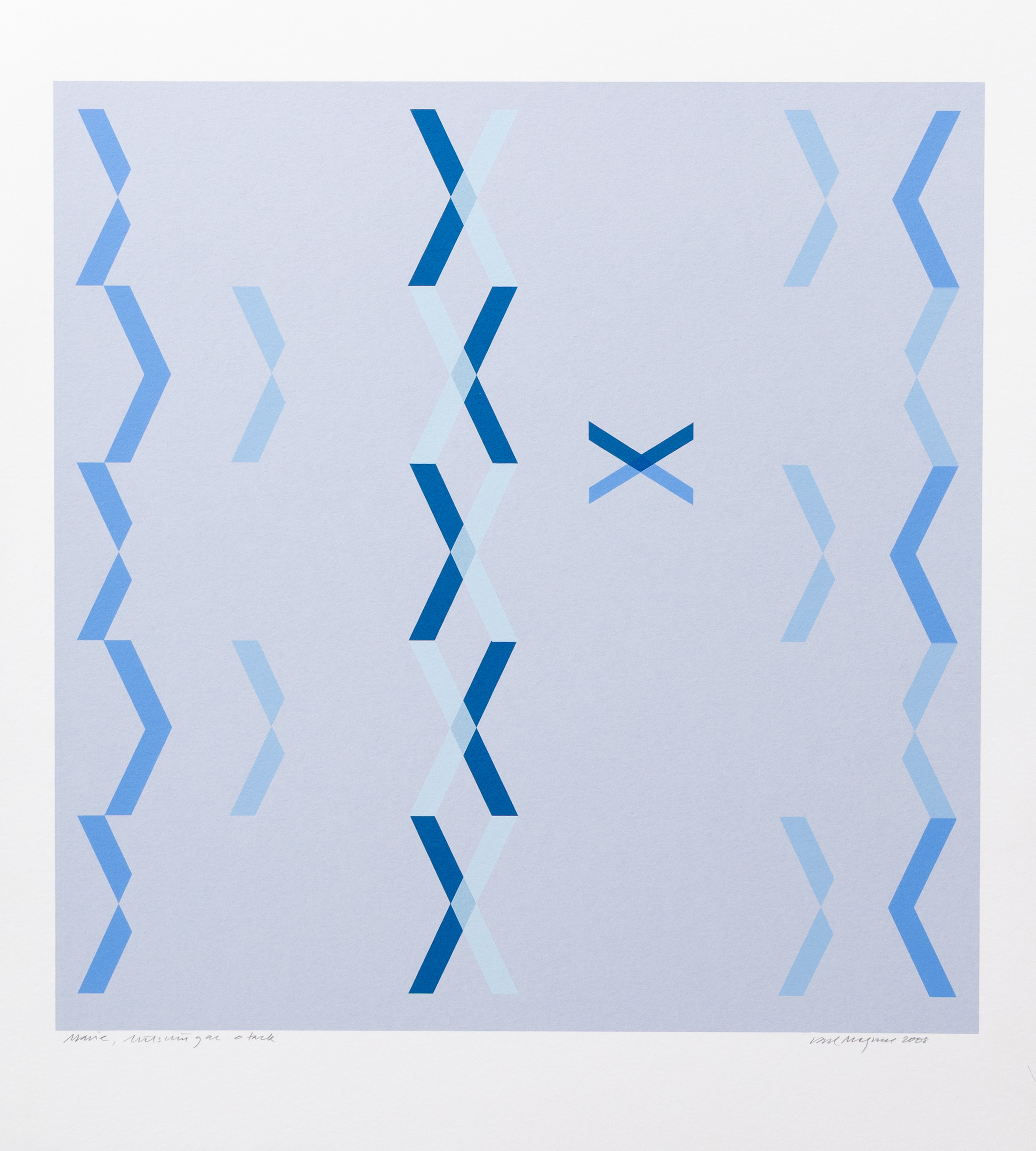 CARL MAGNUS. Komposition, serigrafi, signerad och daterad 2008.