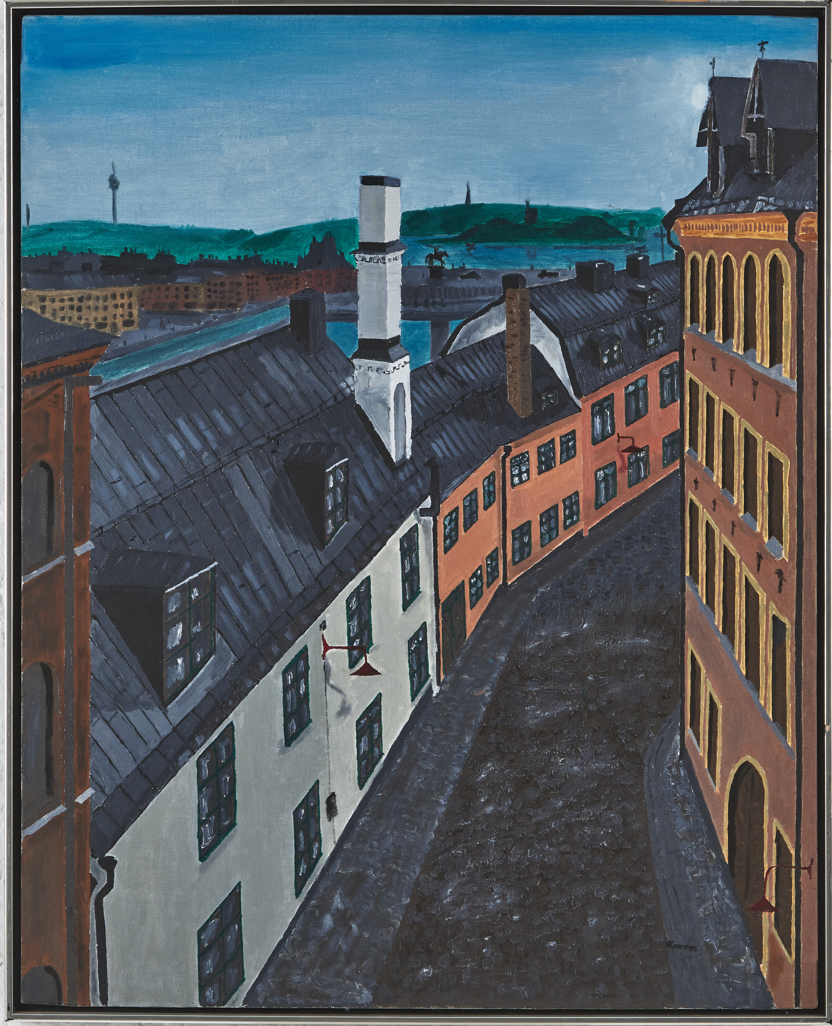 ROLF KAMRAS (F. 1954). Stockholmsmotiv, olja på duk, signerad.