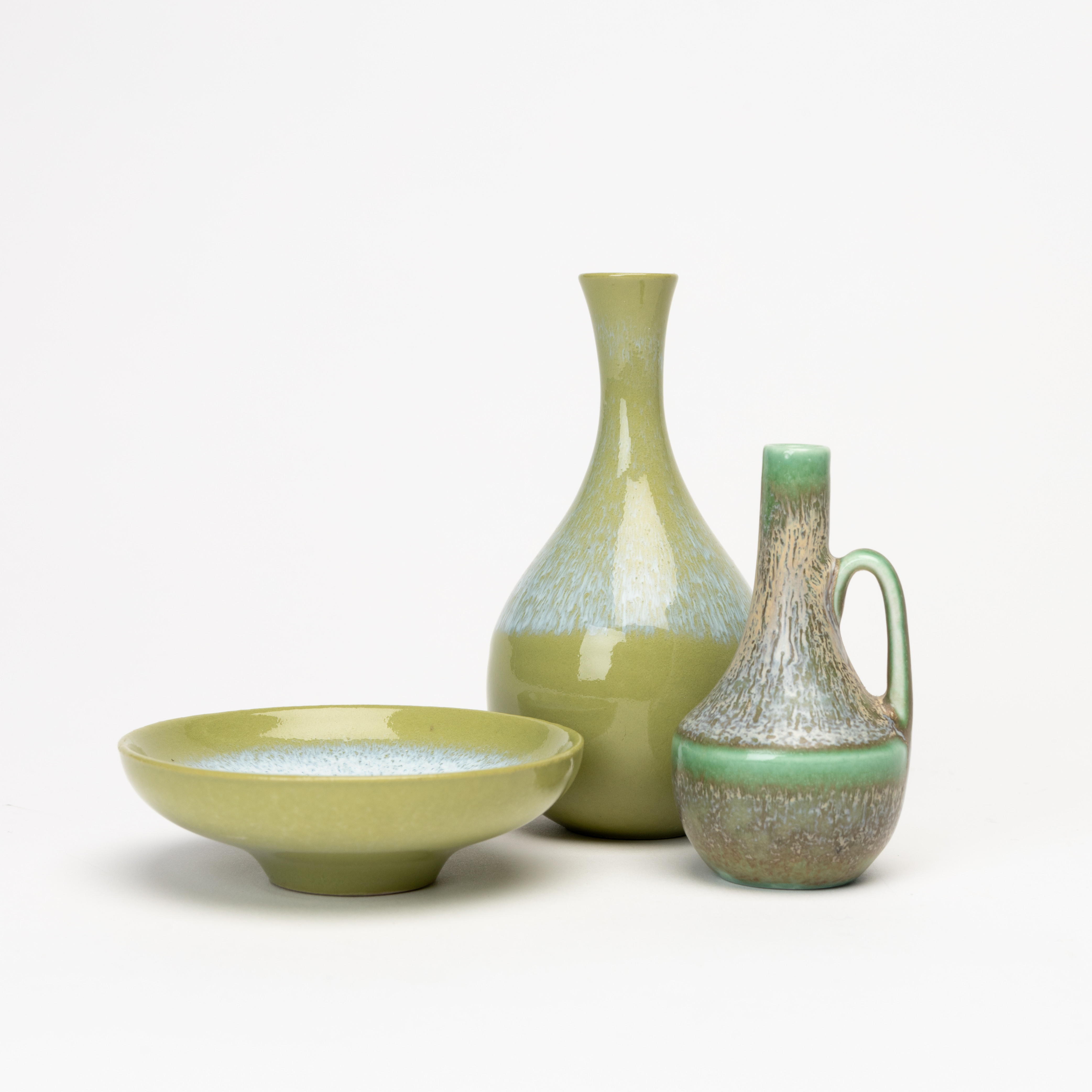 MINIATYRER, 3 st, Gunnar Nylund samt Carl-Harry Stålhane, signerade, Rörstrand.